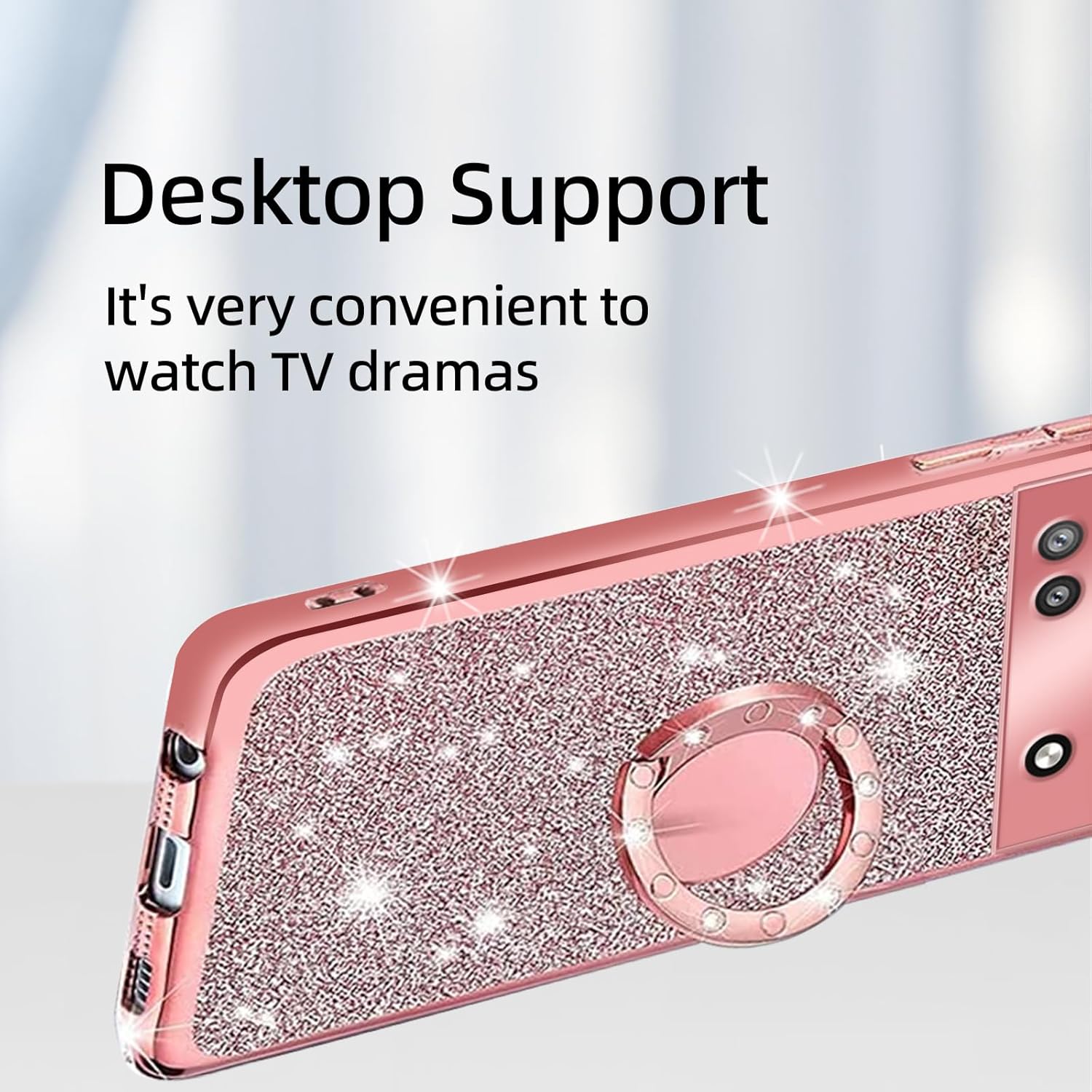 Funda para teléfono Google Pixel 6a, funda para Google Pixel 6a para mujer, con purpurina, suave, elegante, transparente, TPU de lujo, linda funda