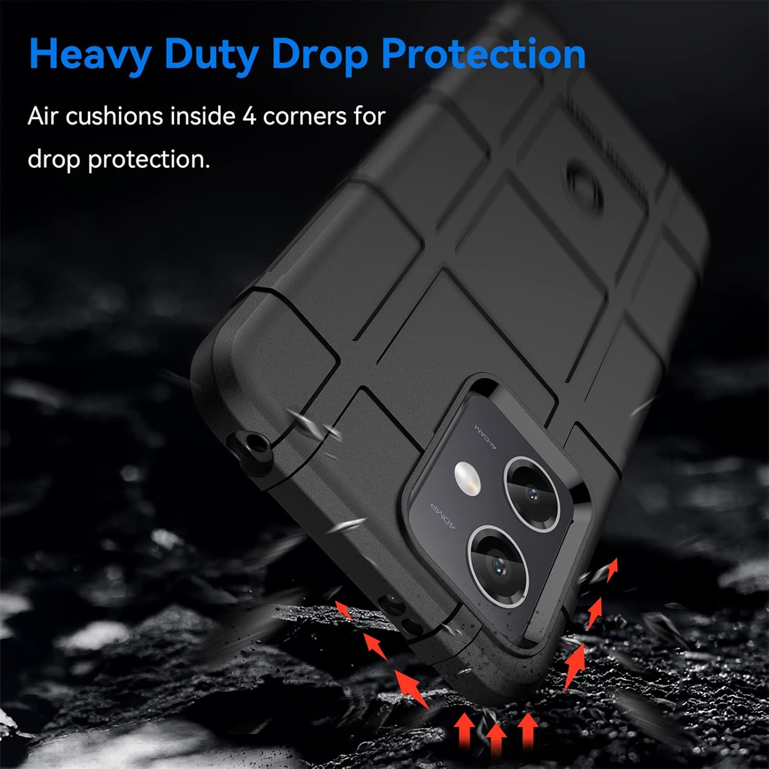 Funda delgada para Xiaomi Redmi Note 12 4G, resistente funda protectora con protección de grado militar a prueba de golpes compatible con Xiaomi