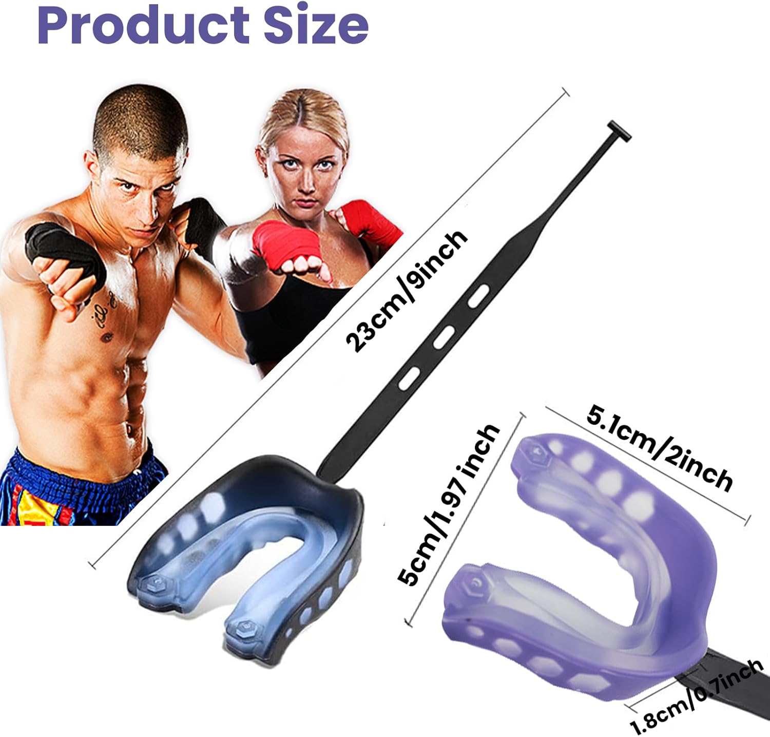 Protector bucal de fútbol para niños y jóvenes, protector bucal con correa para boxeo, baloncesto, lacrosse, artes marciales, hockey y todos los