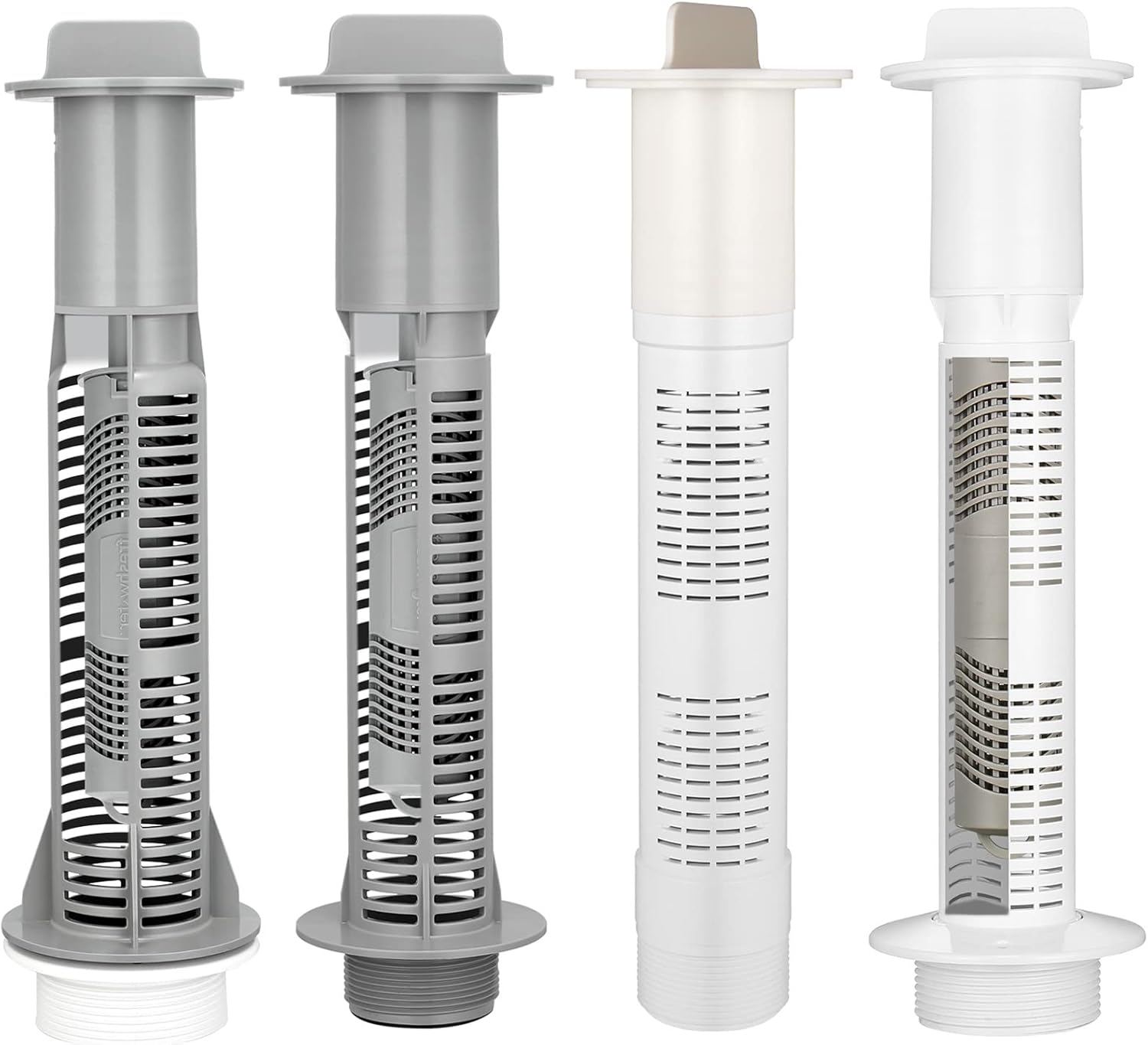 Tapa de tubo vertical de filtro de bañera de hidromasaje de 3-12 pulgadas compatible con balnearios Watkins Hot Springs (1, blanco)