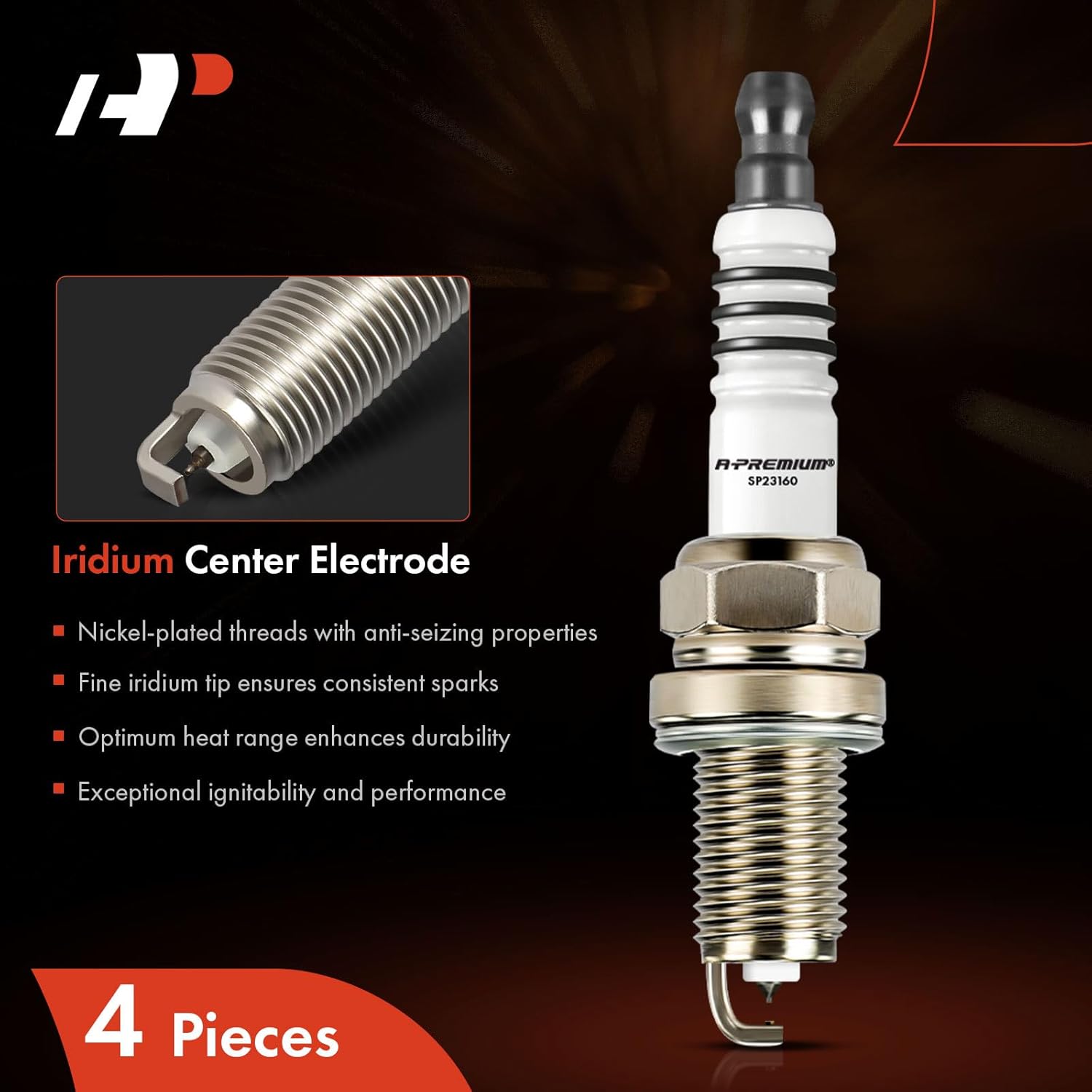 A-Premium Bujías iridio platino compatibles con Ferrari 456 GT, 456 GTA, 456 M, 456 M GT, 456 M GTA, 512 M, 512 TR, 550 Maranello, 575 M Maranello,