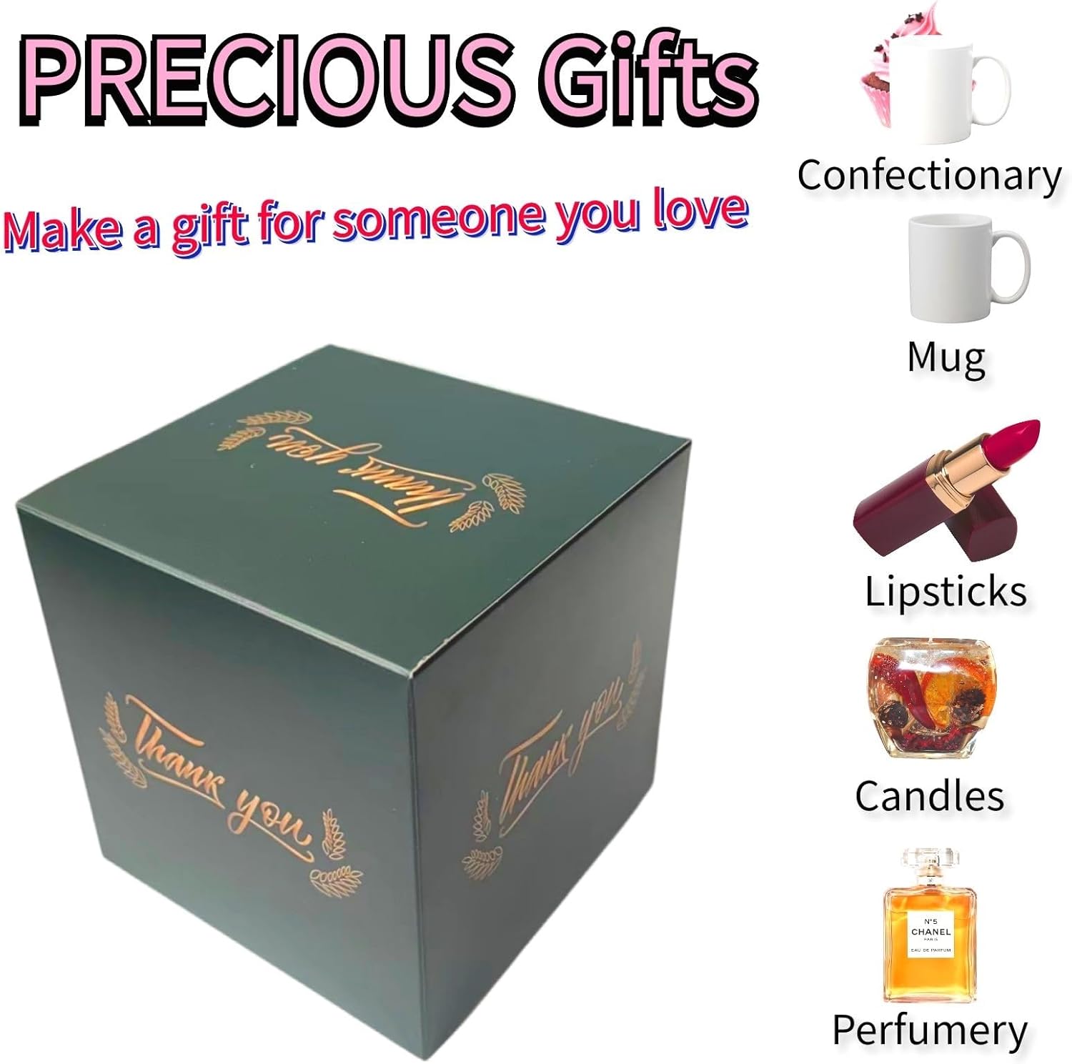 XCXGYCA 20 cajas de regalo de agradecimiento, cajas de cartón cuadrado negro para fiesta, 4 x 4 x 4 pulgadas, cada una para bodas, cumpleaños,
