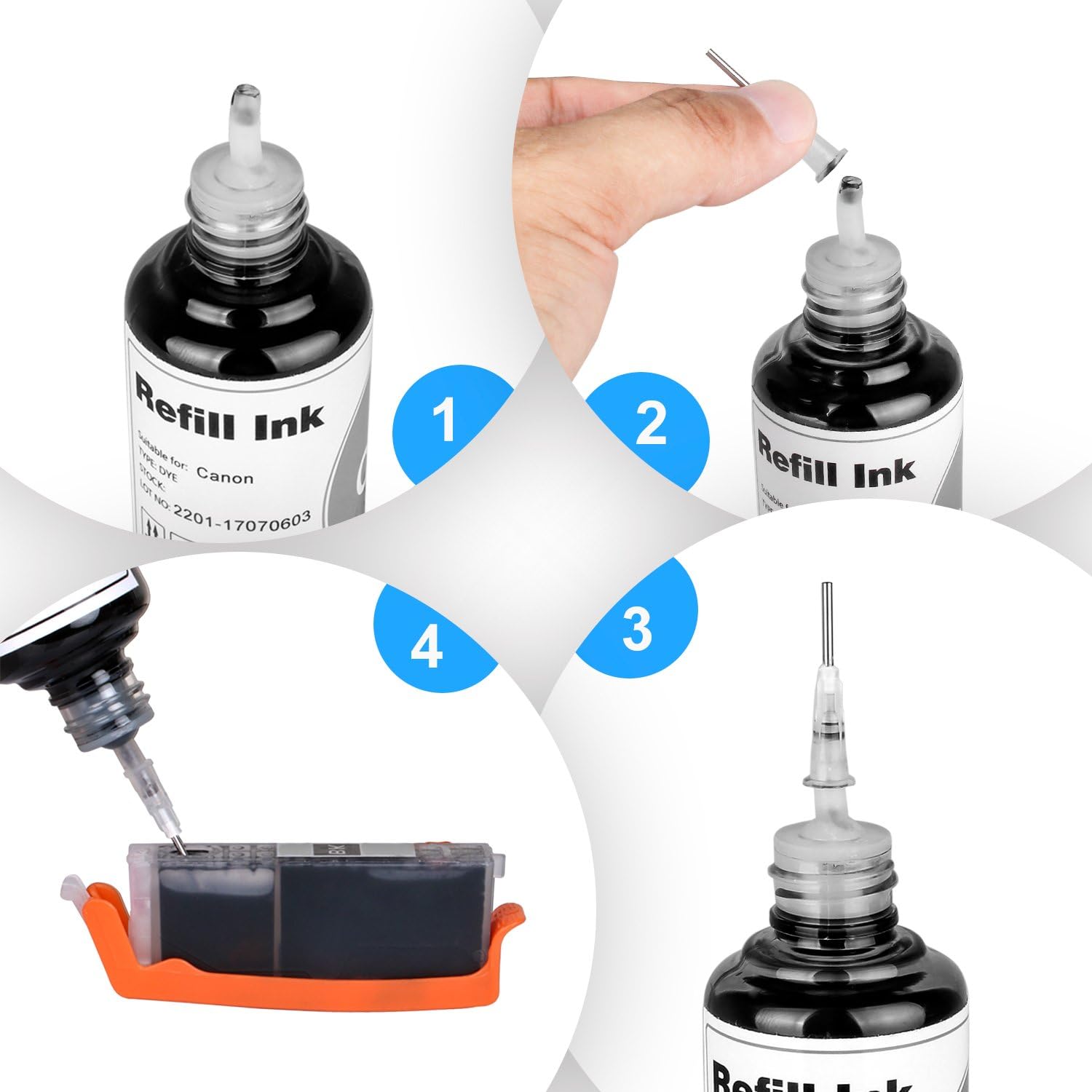 Kit de botellas de tinta de recarga de impresora para cartuchos PGI-250 CLI-251XL PGI 270XL CLI-271 o CISS, para PIXMA MX922, MG5720, TS6020,