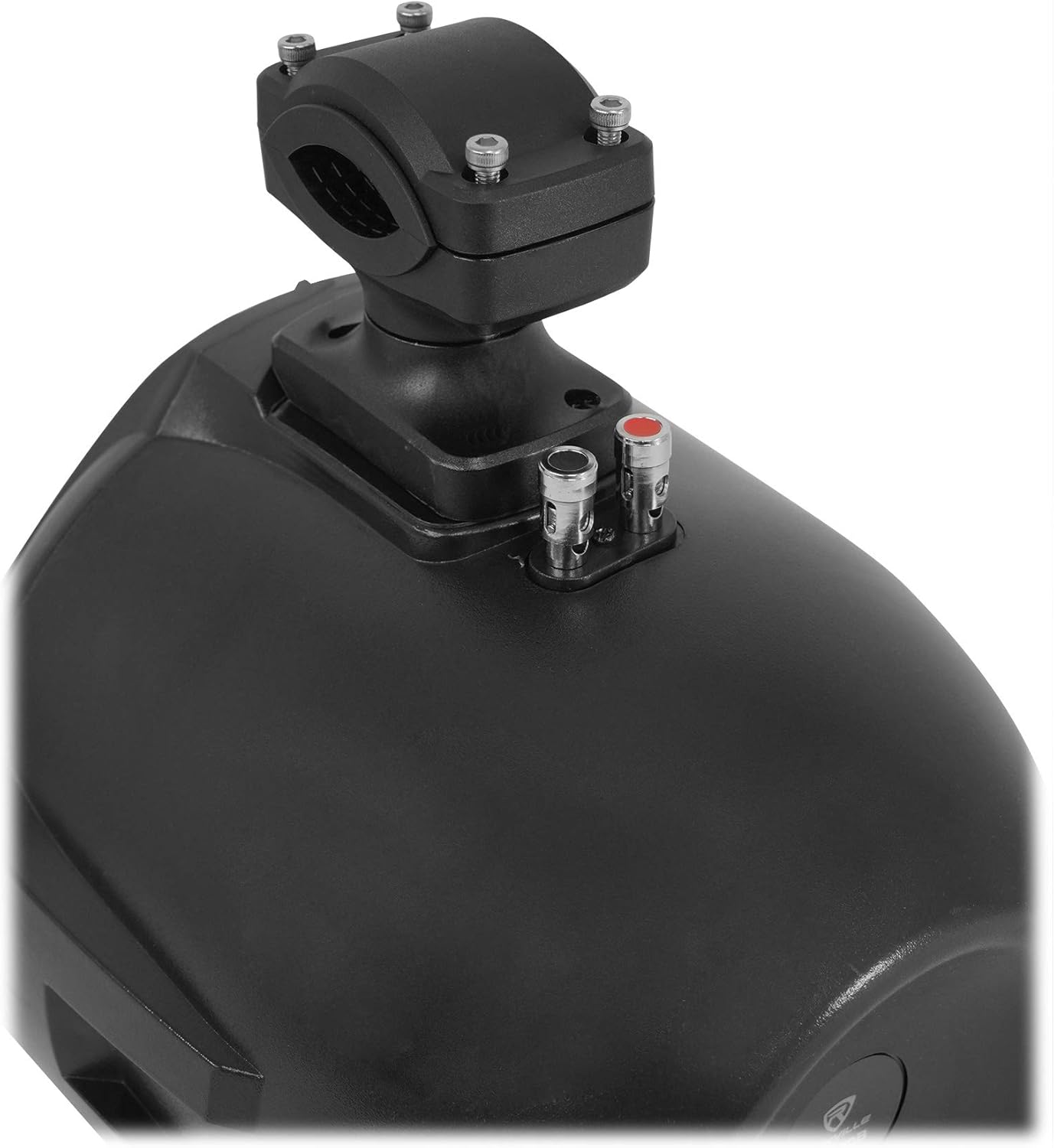Rockville RGHR45 Receptor de agujero de calibre marino de 4 zonas, BluetoothRadioPaquete remoto con cable con (4) Rockville RWB90B Negro 8″ 300w