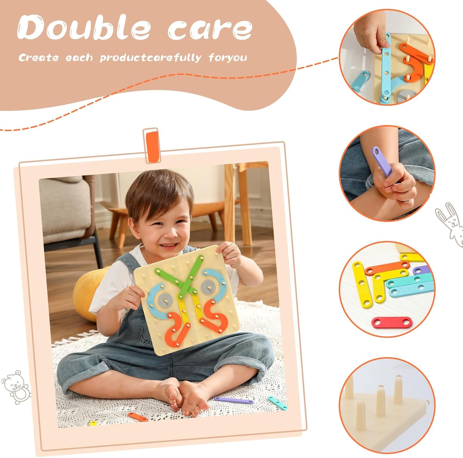 Juguetes Montessori, rompecabezas con formas de letras y números, juguetes de construcción, 35 piezas de madera para educación preescolar, juego de