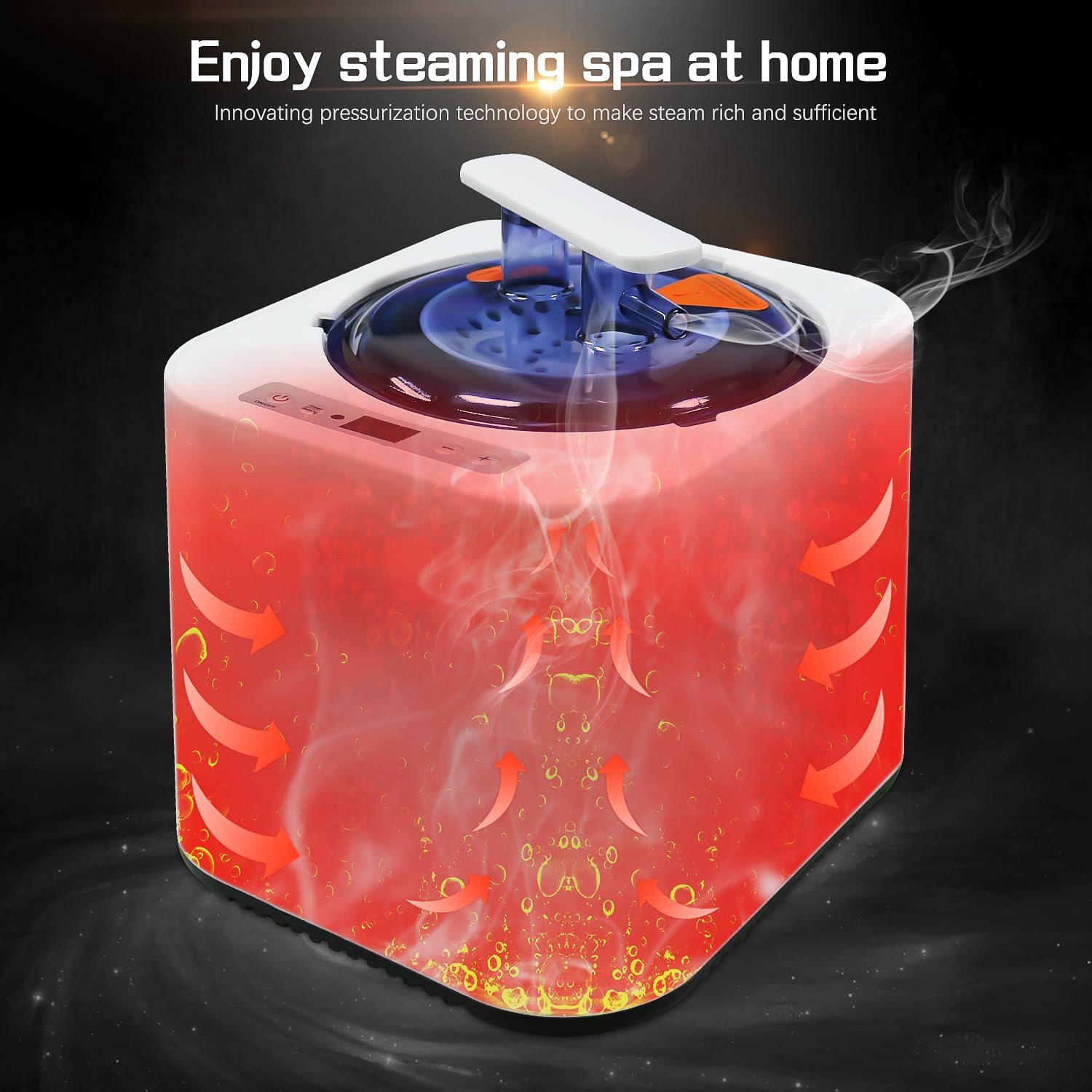 Sauna de vapor portátil para el hogar, tienda de campaña de saunas personales con silla plegable de control remoto y olla de vapor de 2 litros para