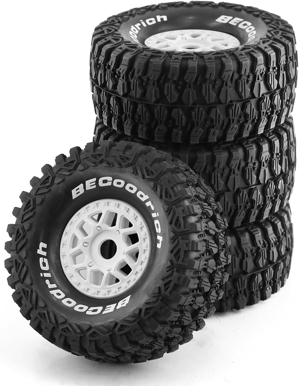 17 18 RC Short Course Truck Buggy Neumáticos y ruedas de 0.669 in Hex OD 5.315 in Neumáticos todoterreno para 17 18 Escala RC Off-Road Truck Car HSP