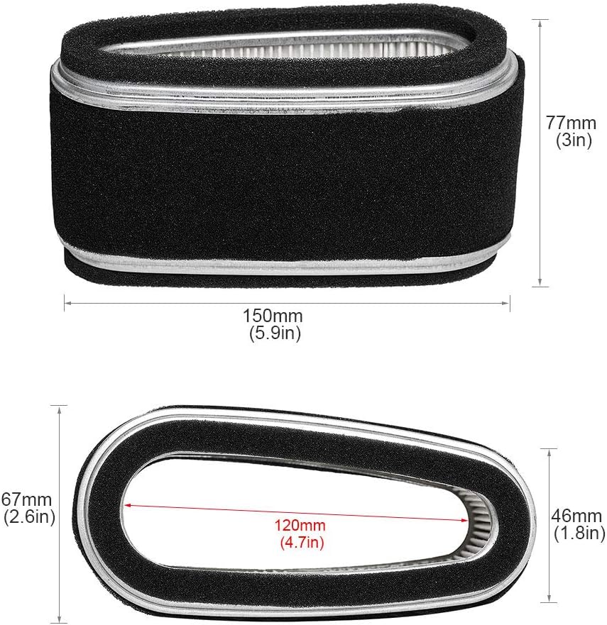 HIFROM Filtro de aire 11013-2110 con prefiltro de repuesto para Kawasaki FC400V FC420V 14 HP motor de 4 ciclos John Deere M97211 M74285 LX172 LX176