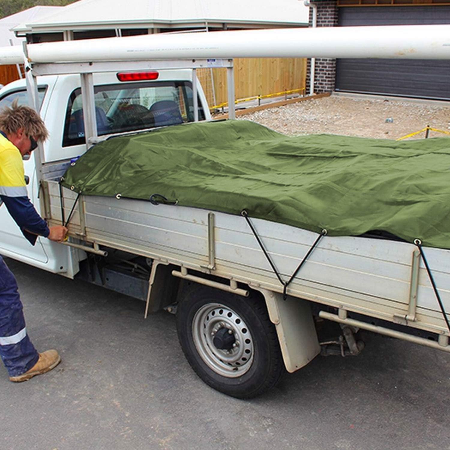 Lona de lona, lona impermeable resistente para exteriores, lonas de lona resistente al agua, a los rayos UV, cubierta de lona para automóvil, barco,