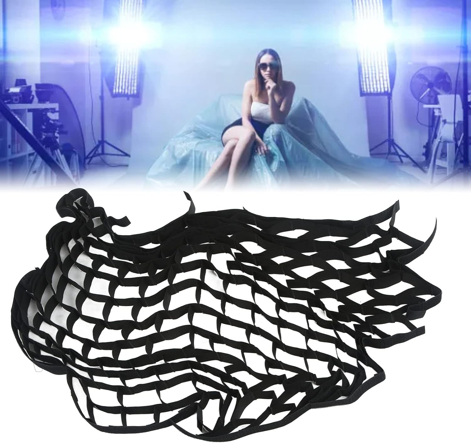 Softbox Grille Softbox Grid Mesh for Portrait and Video Shooting, Suitable Size 6x6x3cm, Non Woven Fabric, Photography Accessories (90cm)
