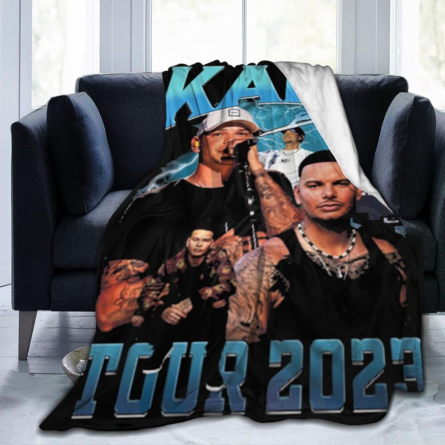 Kane Singer – Manta de franela de vellón marrón para todas las estaciones, cálida, ultrasuave, manta casual para cama, sofá, cama, sofá o