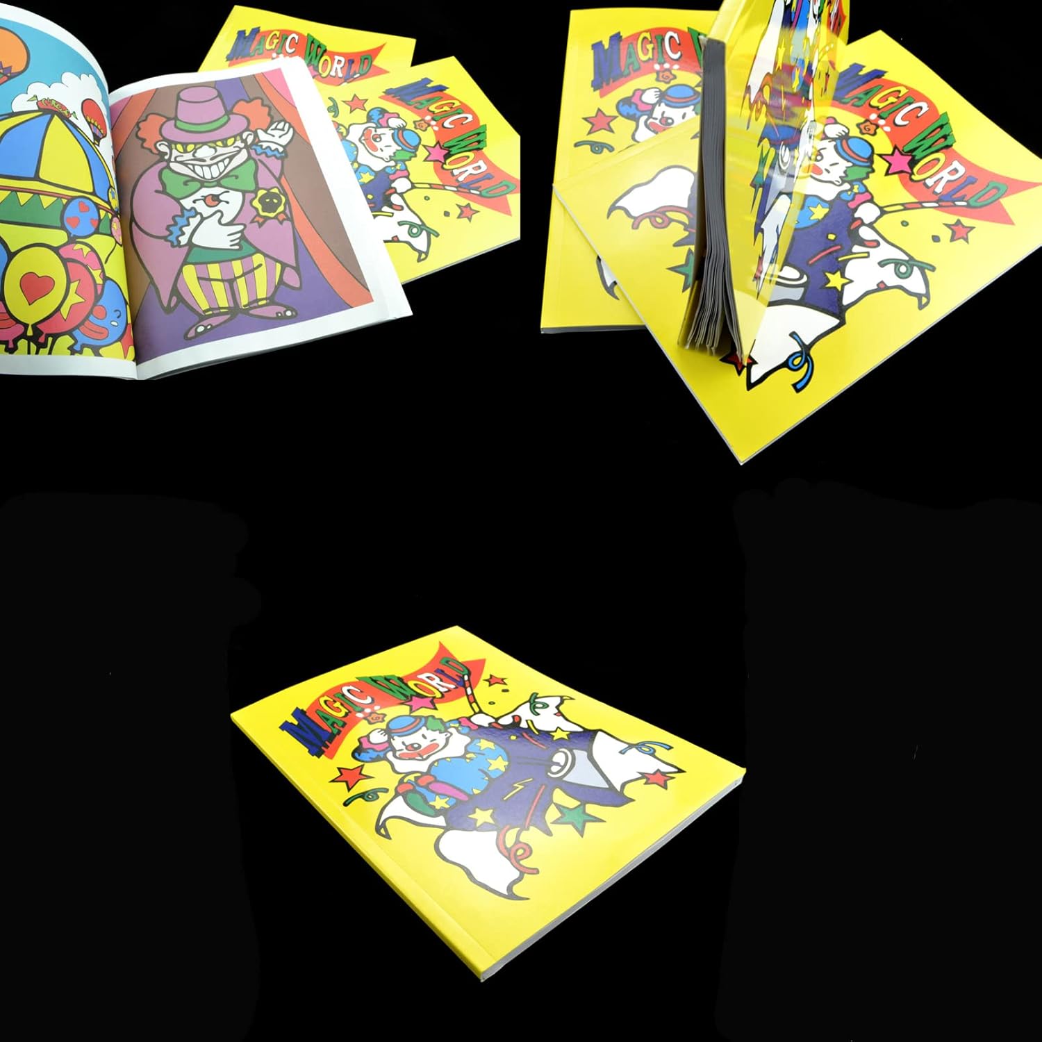 sumrica Magic – 1 libro mágico para colorear, para niños, adolescentes y adultos (amarillo grande)