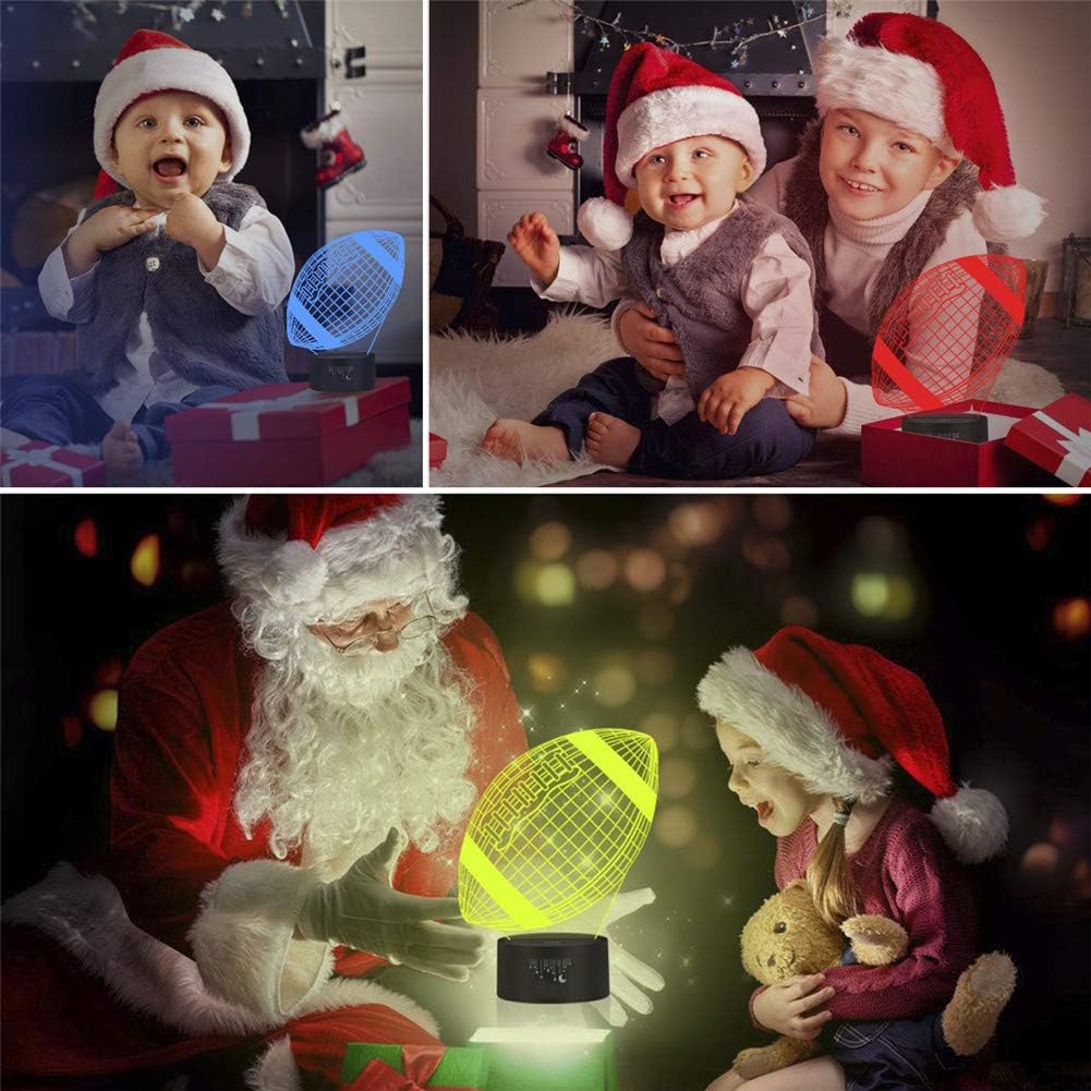 Luz de noche para niños, luces LED 3D, lámpara de ilusión óptica, decoración para dormitorio, luz nocturna con control táctil inteligente, 7colores,