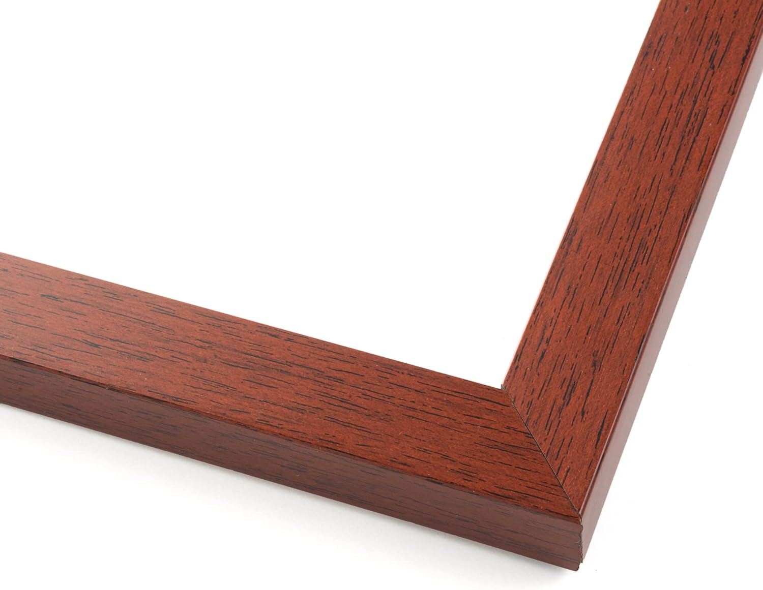 Marco de fotos de madera de cerezo marrón rojo de 18 x 48 pulgadas de ancho de 0.75 pulgadas  Profundidad del marco interior de 0.5 pulgadas