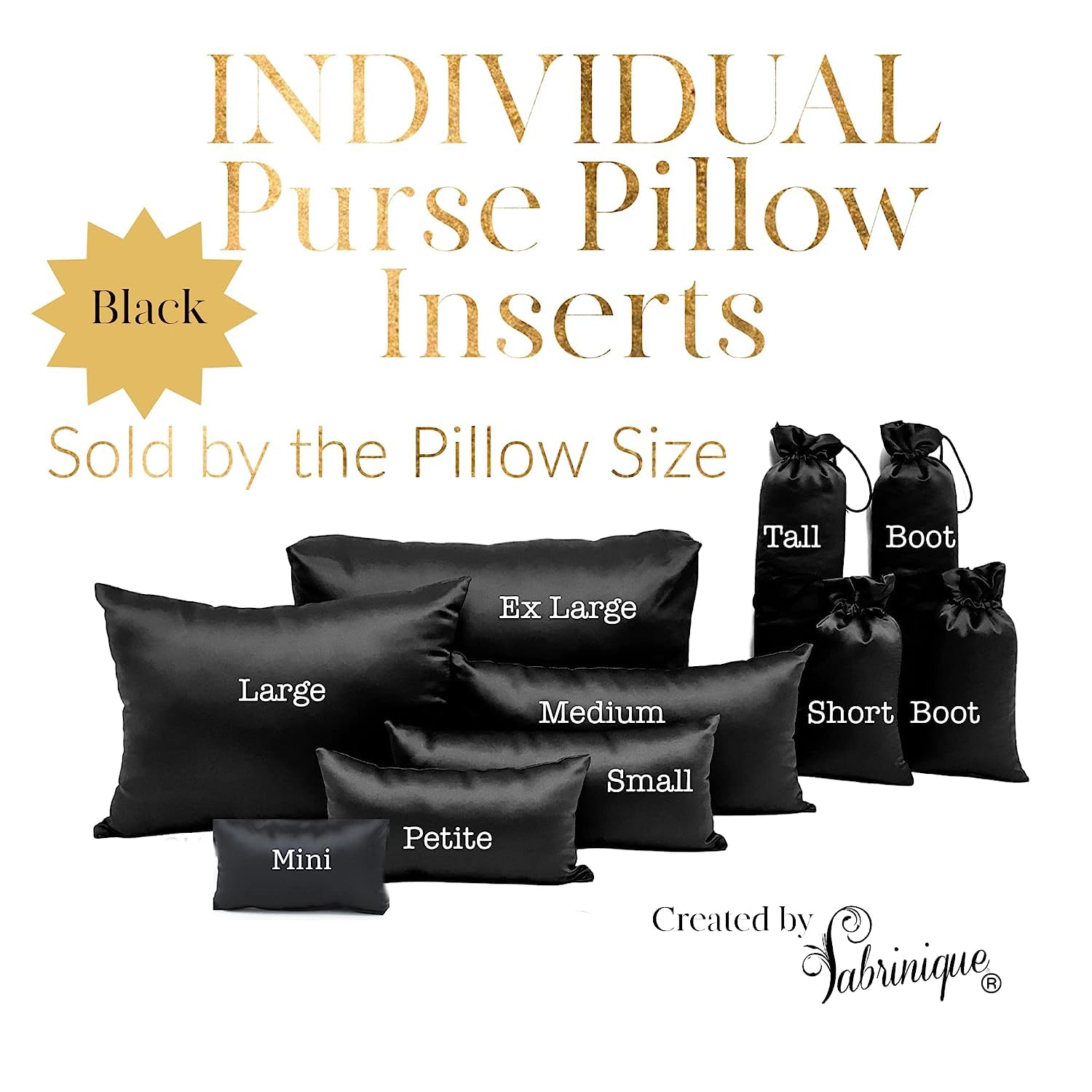 Purse Insert Pillows – Custom Cushioned Handbag Fillers by Fabrinique – Shaper Inserts to Maintain Small to Large Purses – Insert Stuffers Prevent