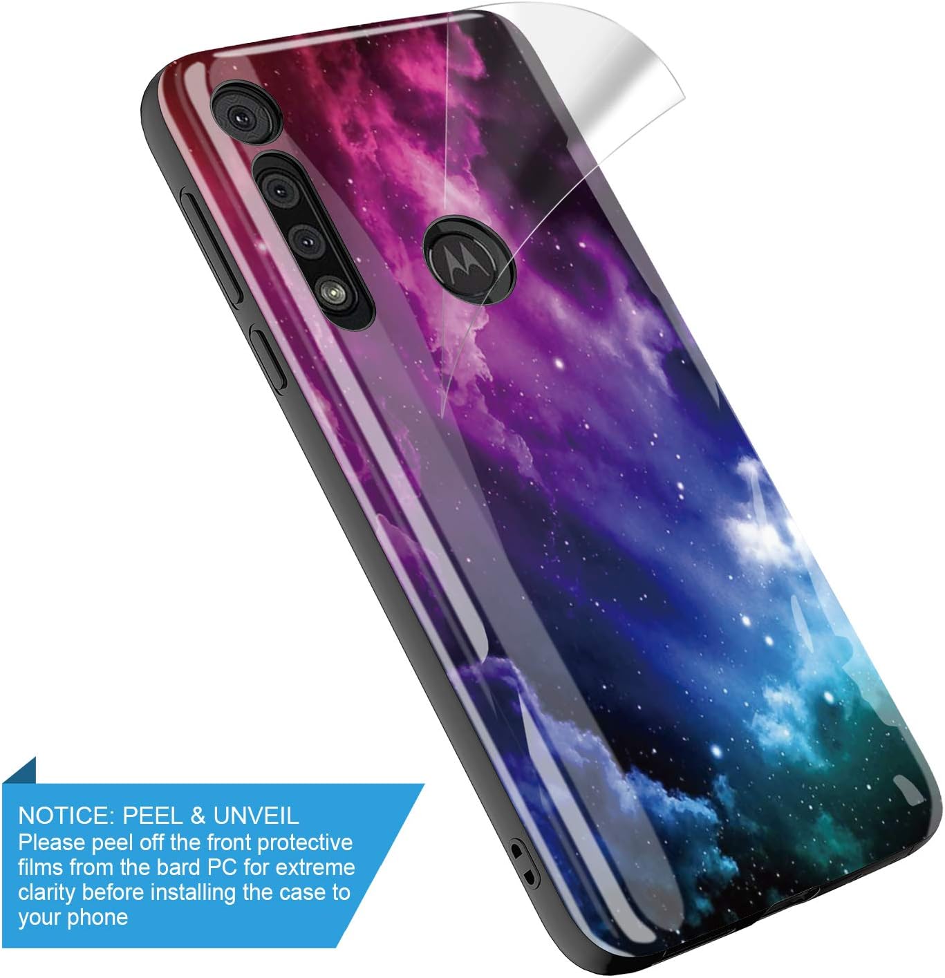 YooBee – Carcasa para Moto G8 PlayMoto One Macro (2019), ultrafina, linda, elegante, delgada, híbrida, resistente a los arañazos, resistente a los