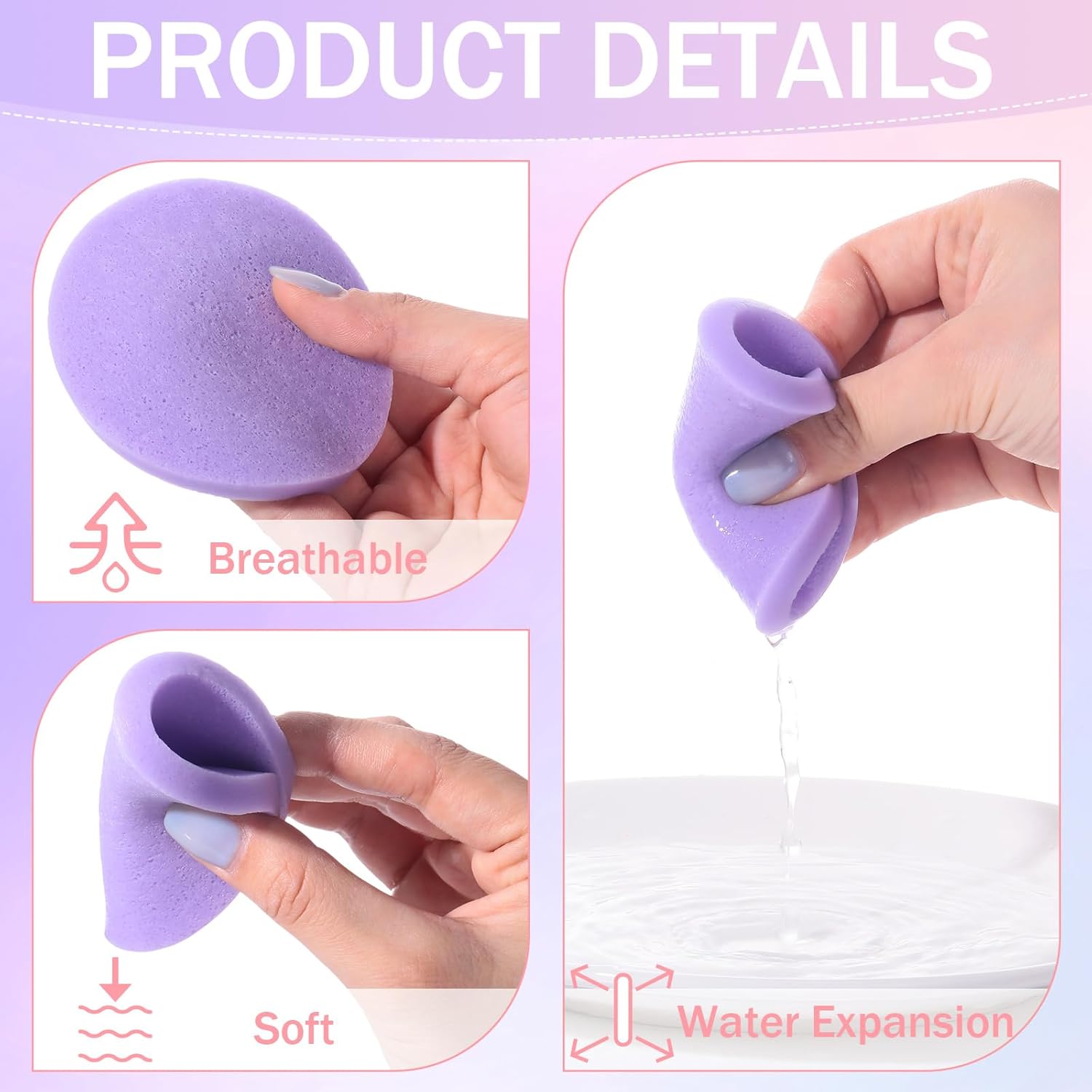 Mifoci 960 esponjas faciales comprimidas para esteticistas, almohadillas de esponja para eliminación de maquillaje, esponjas faciales redondas,