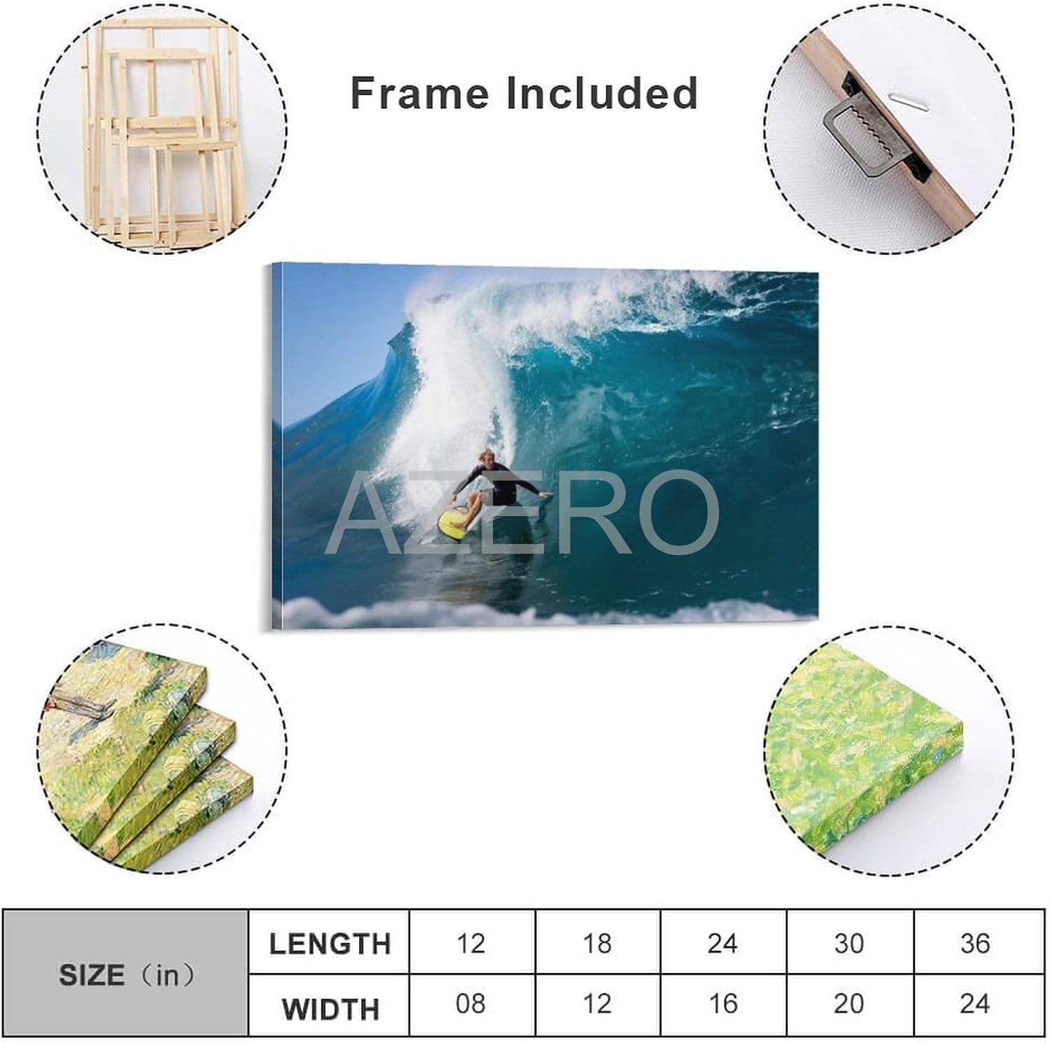 GIISH John John Florence – Póster de arte de surf HD, pintura en lienzo, póster de arte de pared para dormitorio, sala de estar, decoración de 08 x
