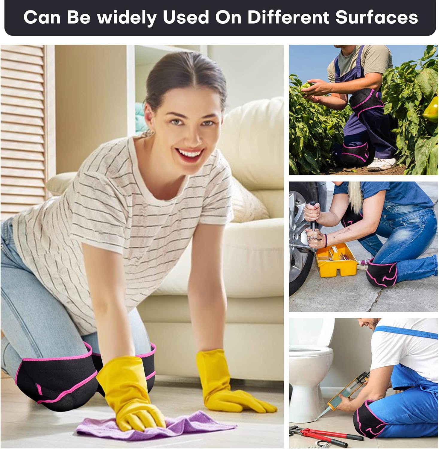 Rodilleras para hombres y mujeres, adecuadas para trabajar en casa, limpieza de suelos y alfombras, mantenimiento de jardinería, trabajos de