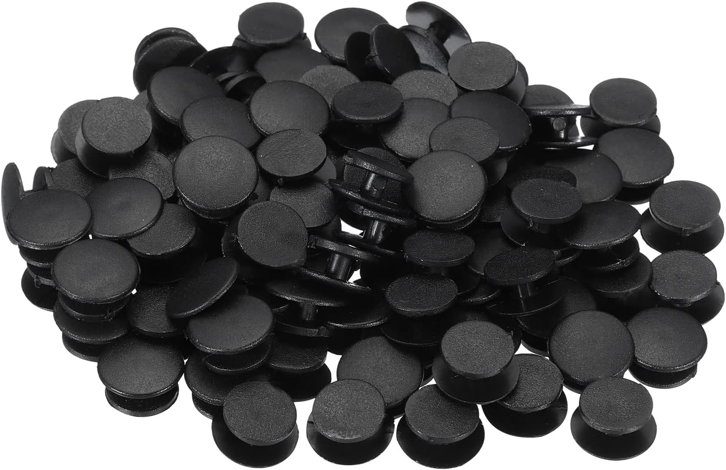 PATIKIL Encanto de botón de plástico, hebilla de botón, accesorios de espalda pulsera zapato encanto decoración para adornos, Negro –