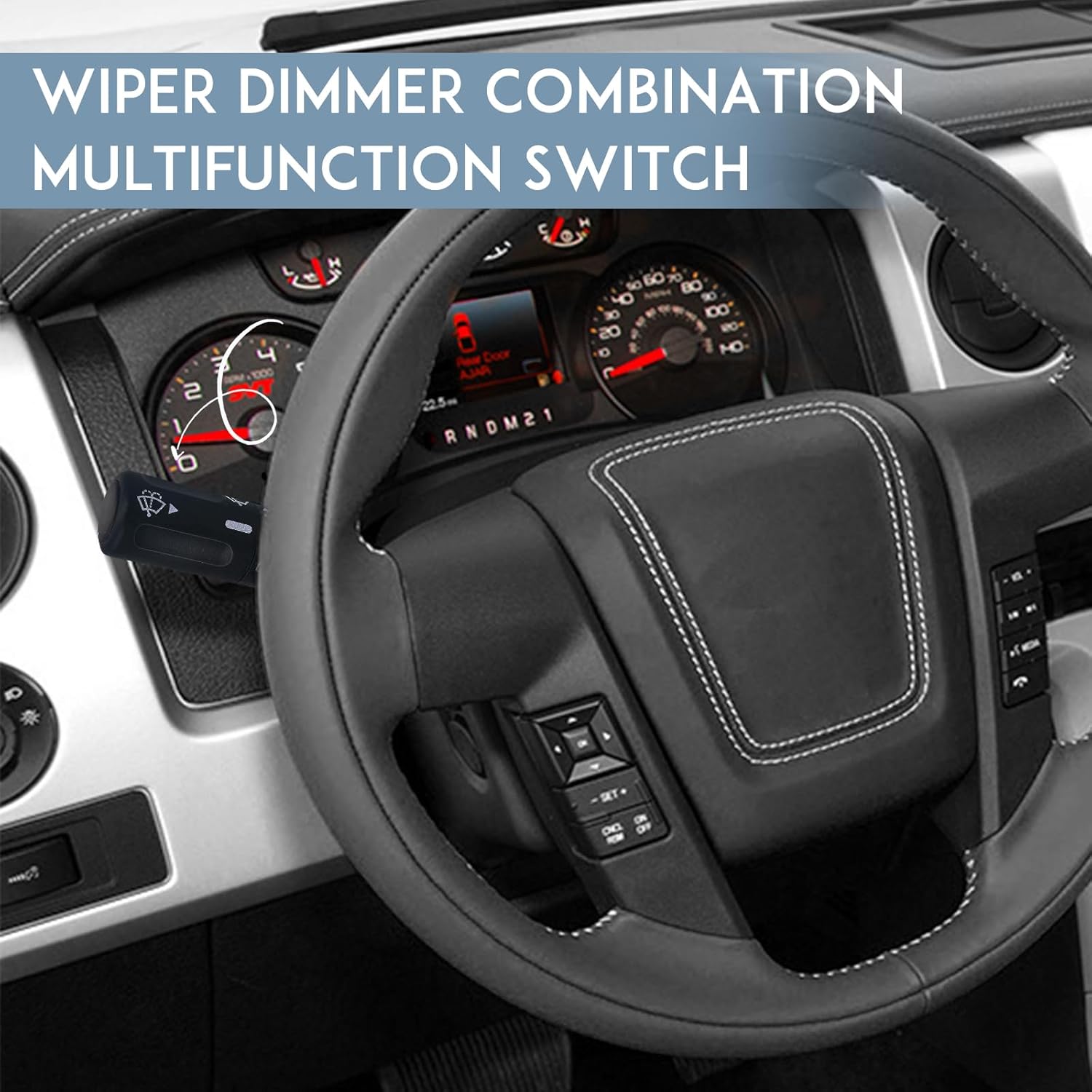 Interruptor de señal de giro compatible con Ford F150 2005-2008 Lincoln Mark LT 2006-2008 Reemplazar 5L3Z13K359AAA, interruptor de limpiaparabrisas