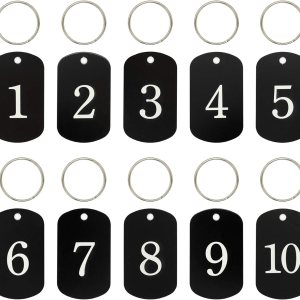 StayMax Etiquetas numeradas de aluminio para identificación (1-25, negro) StayMax Etiquetas numeradas de aluminio para identificación (1-25, negro)