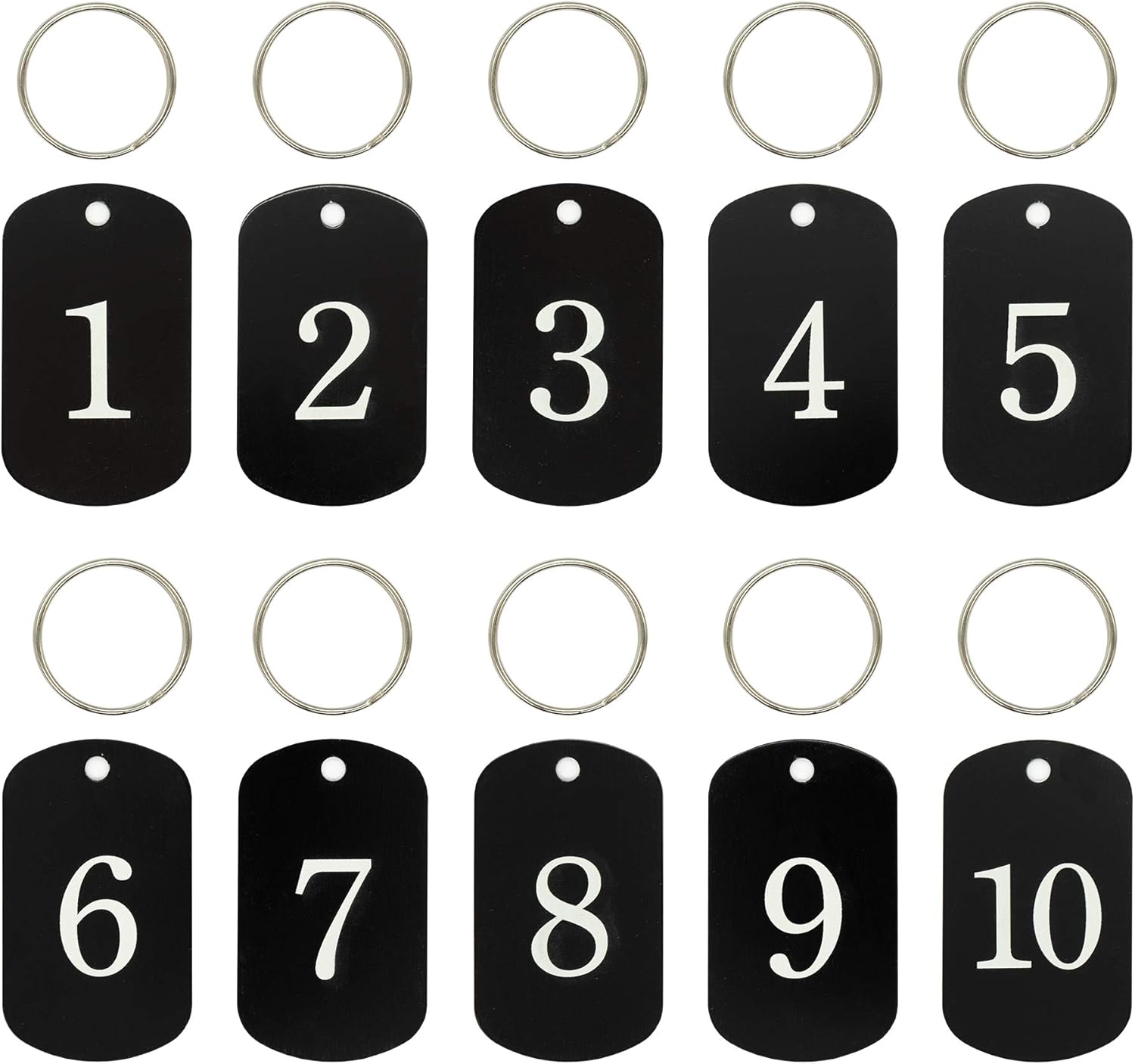 StayMax Etiquetas numeradas de aluminio para identificación (1-25, negro)