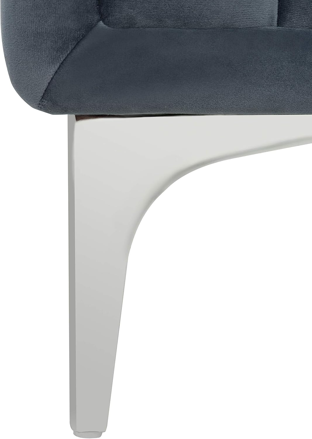 Safavieh Couture Home Florentino Glam – Sofá copetudo azul polvoriento y dorado