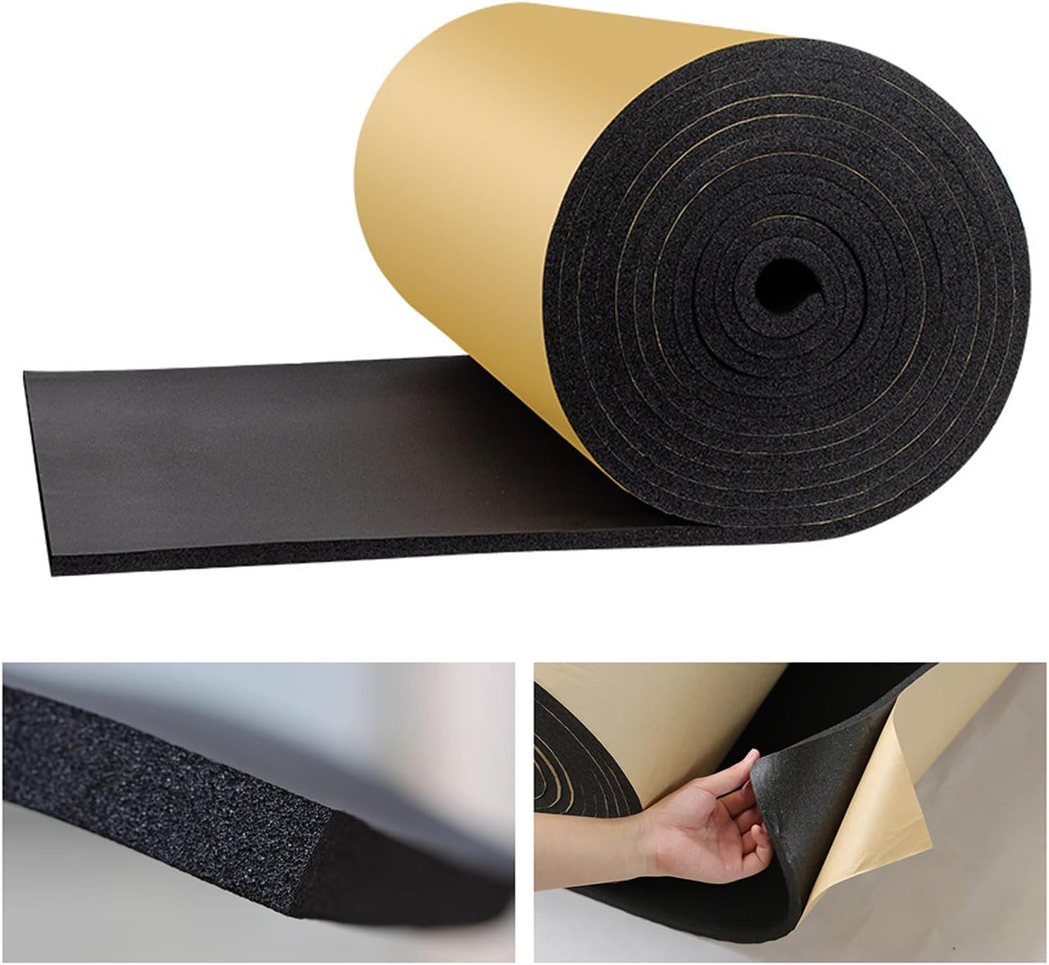 TA-VIGOR Alfombrilla de amortiguación de sonido para automóvil, 40 x 24 pulgadas, impermeable, aislamiento térmico