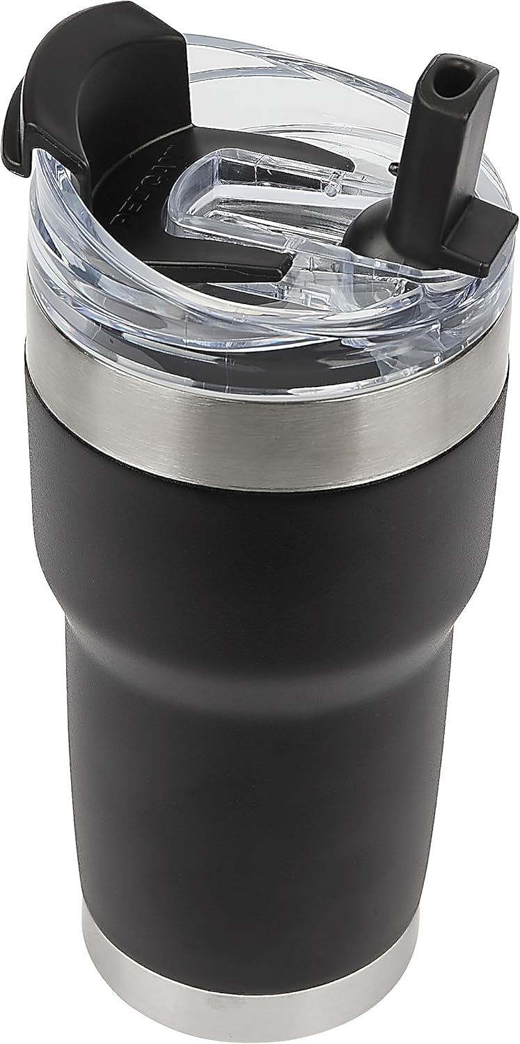 Pelican Hydration Pelican Traveler – Vaso aislado al vacío de 22 onzas, de acero inoxidable, doble pared, con tapa doble, taza de café aislada con
