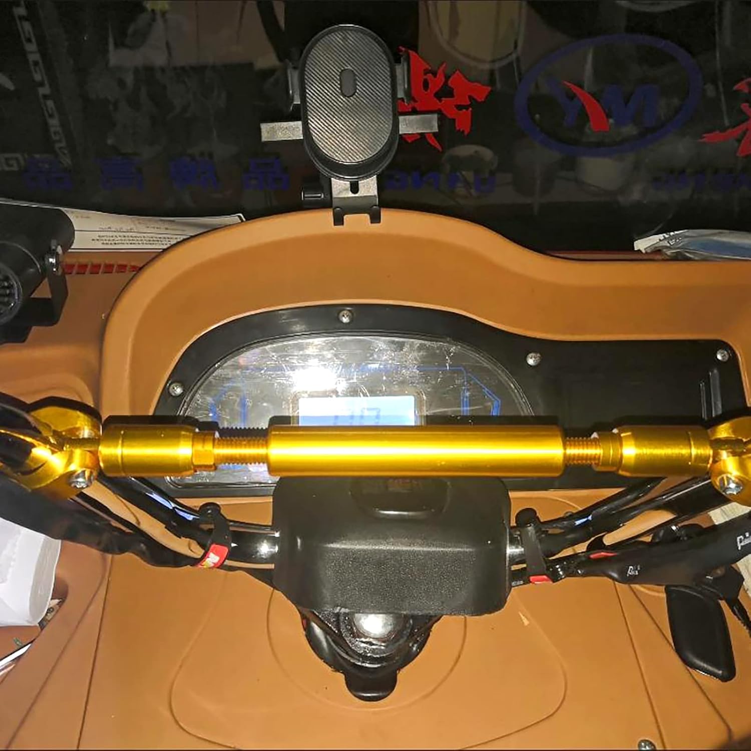 Barra de equilibrio de motocicleta, soporte universal de mango de motocicleta de 0.866 in, aleación de aluminio, barra de manillar de motocicleta,