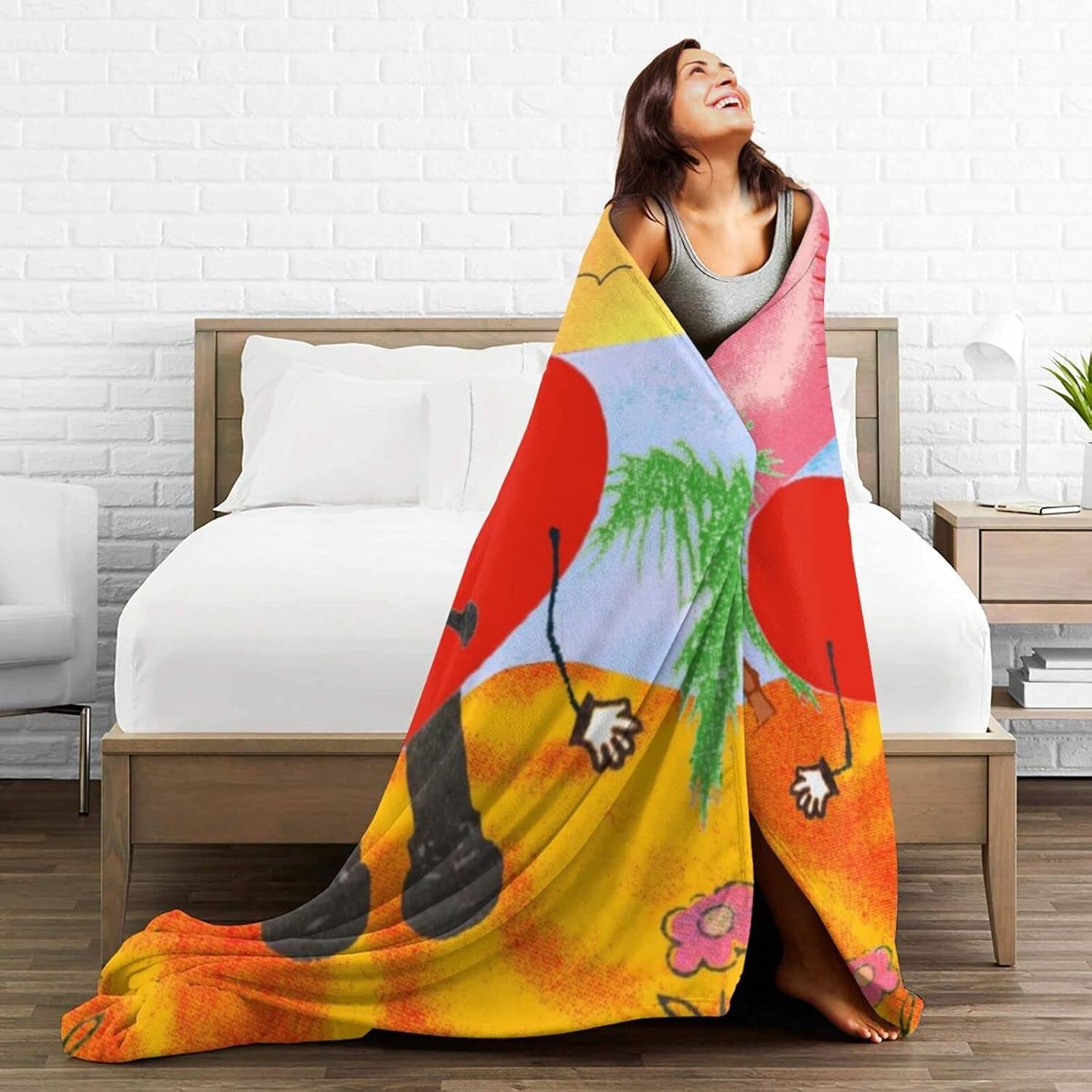 Manta de Bad Bad, manta de cama suave y cálida para sofá cama para todas las estaciones, súper suave y cómoda manta de franela de lujo