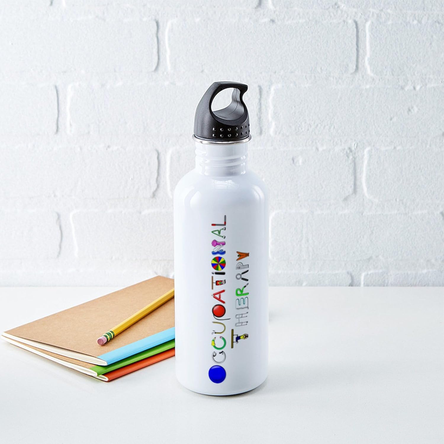 CafePress OT At Work – Botella de agua (acero inoxidable, 1 botella de agua de 1,0 L)