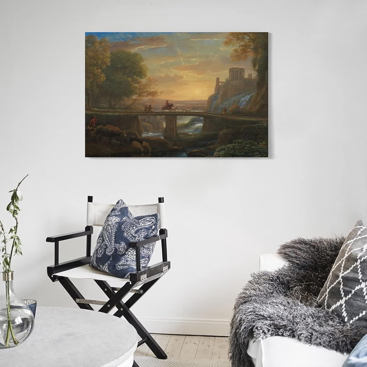 Claude Lorrain 1600 82 Claude Lorrain 16 – Landscape with an Imaginary View of Tivoli 1642 (Oil on C Poster Decorative Painting Canvas Wall Art