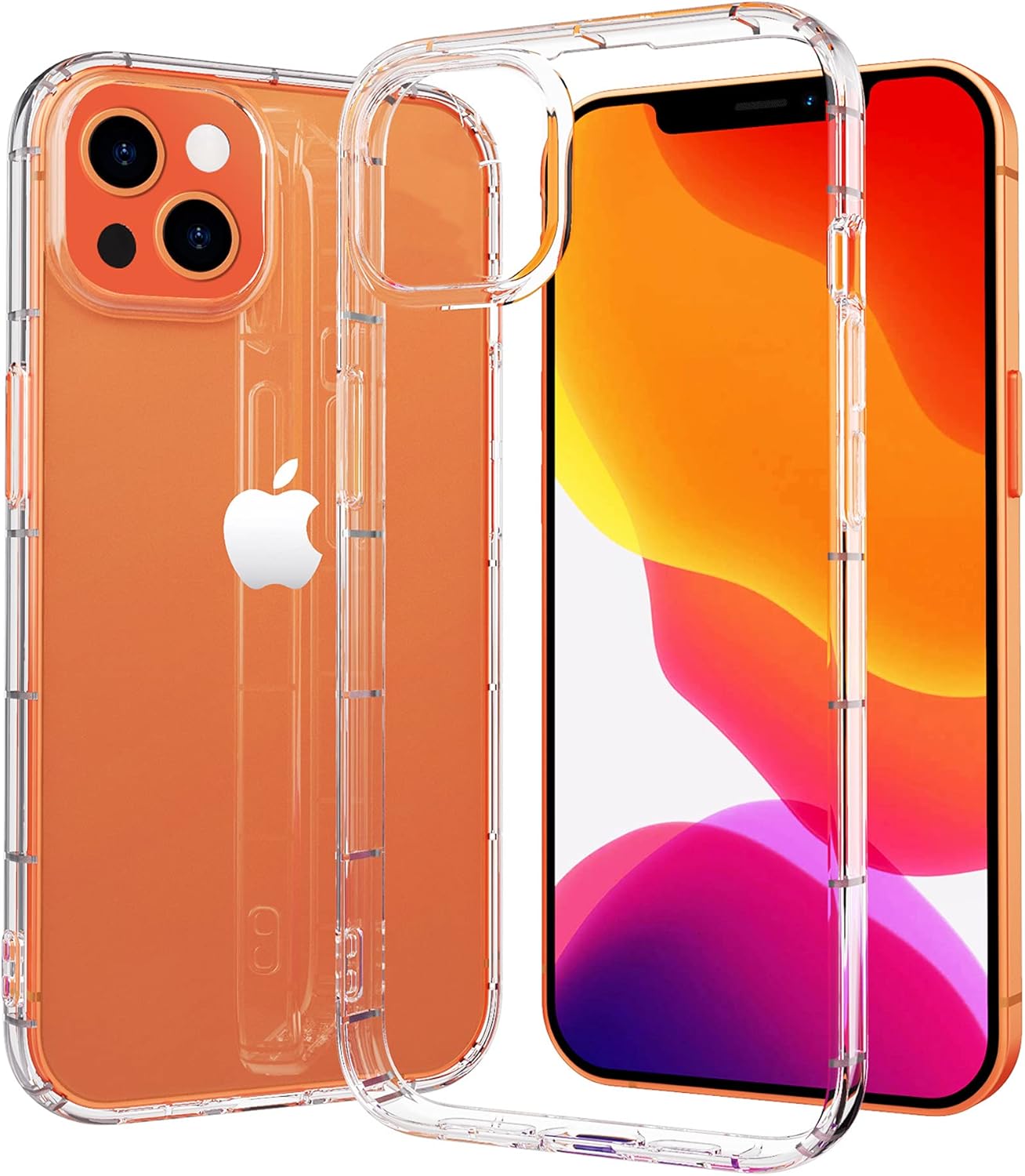 QUARK Crystal Clear Slim caso para iPhone 13 Mini TPU caso mejor que la cubierta de silicona soporta cargador inalámbrico Apple Phone Thin Carcasas