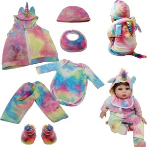 Muñecas Reborn Ropa de bebé, trajes de unicornio para muñecas Reborn de 18 a 22 pulgadas, ropa de bebé para niña y niño, conjuntos de bebé Muñecas Reborn Ropa de bebé, trajes de unicornio para muñecas Reborn de 18 a 22 pulgadas, ropa de bebé para niña y niño, conjuntos de bebé