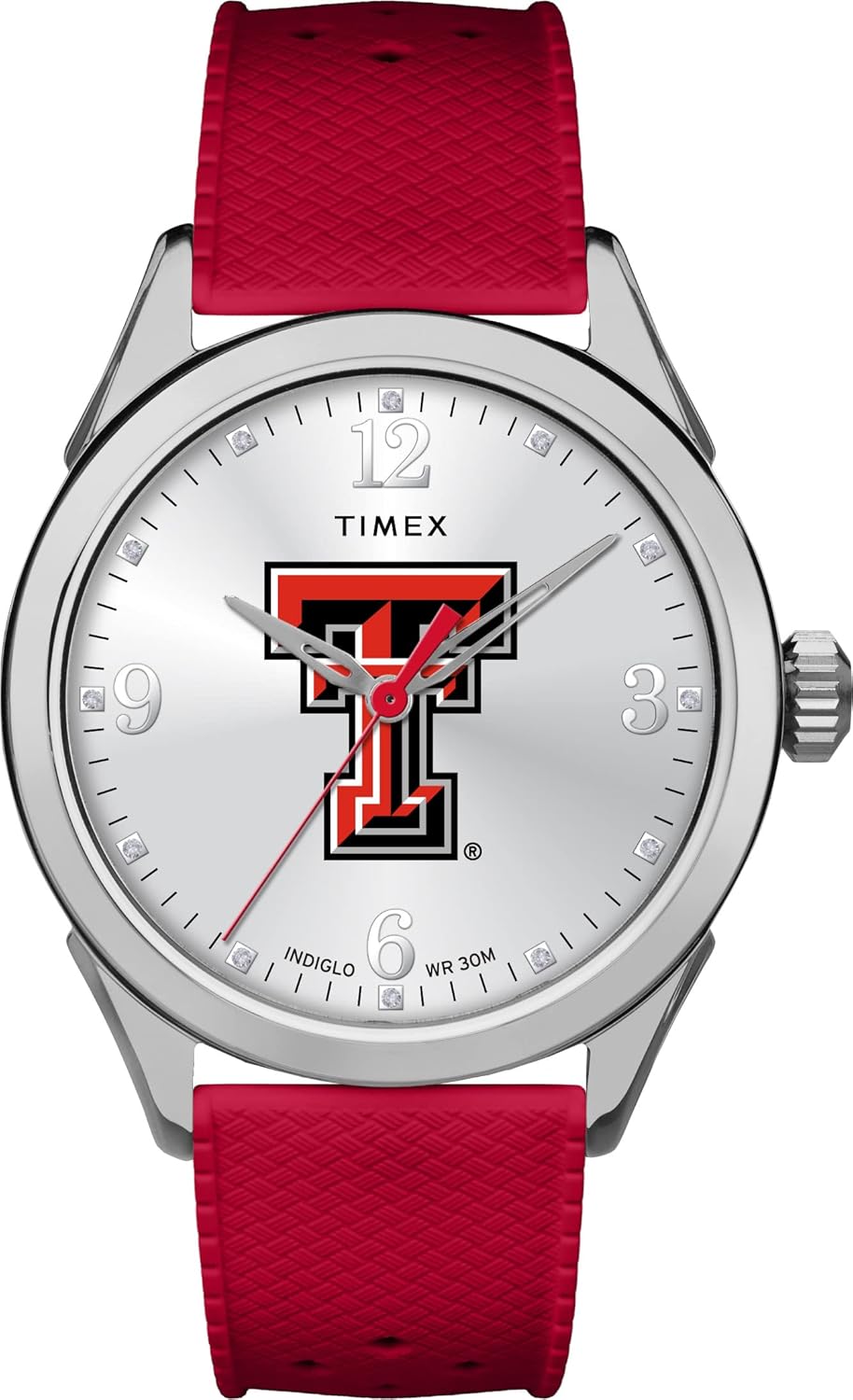 Timex Tribute Reloj de mujer Collegiate Athena 1.575 in – Wisconsin Badgers con correa de silicona, Wisconsin Badgers, Moderno