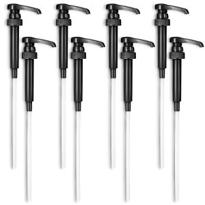 Black Pump Bombas de jarabe de café, 8 unidades, dispensador de crema de café, bomba de leche para botellas de jugo de cereza negra, bomba de lata Black Pump Bombas de jarabe de café, 8 unidades, dispensador de crema de café, bomba de leche para botellas de jugo de cereza negra, bomba de lata