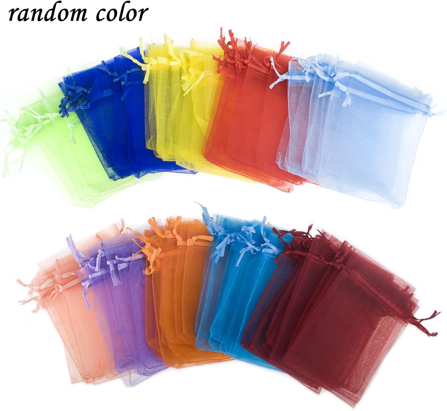 TOPTIE 100 bolsas de organza de 2.8 x 3.6 pulgadas, bolsas de joyería con cordón, bolsas de regalo de boda para recuerdos de fiesta de Navidad