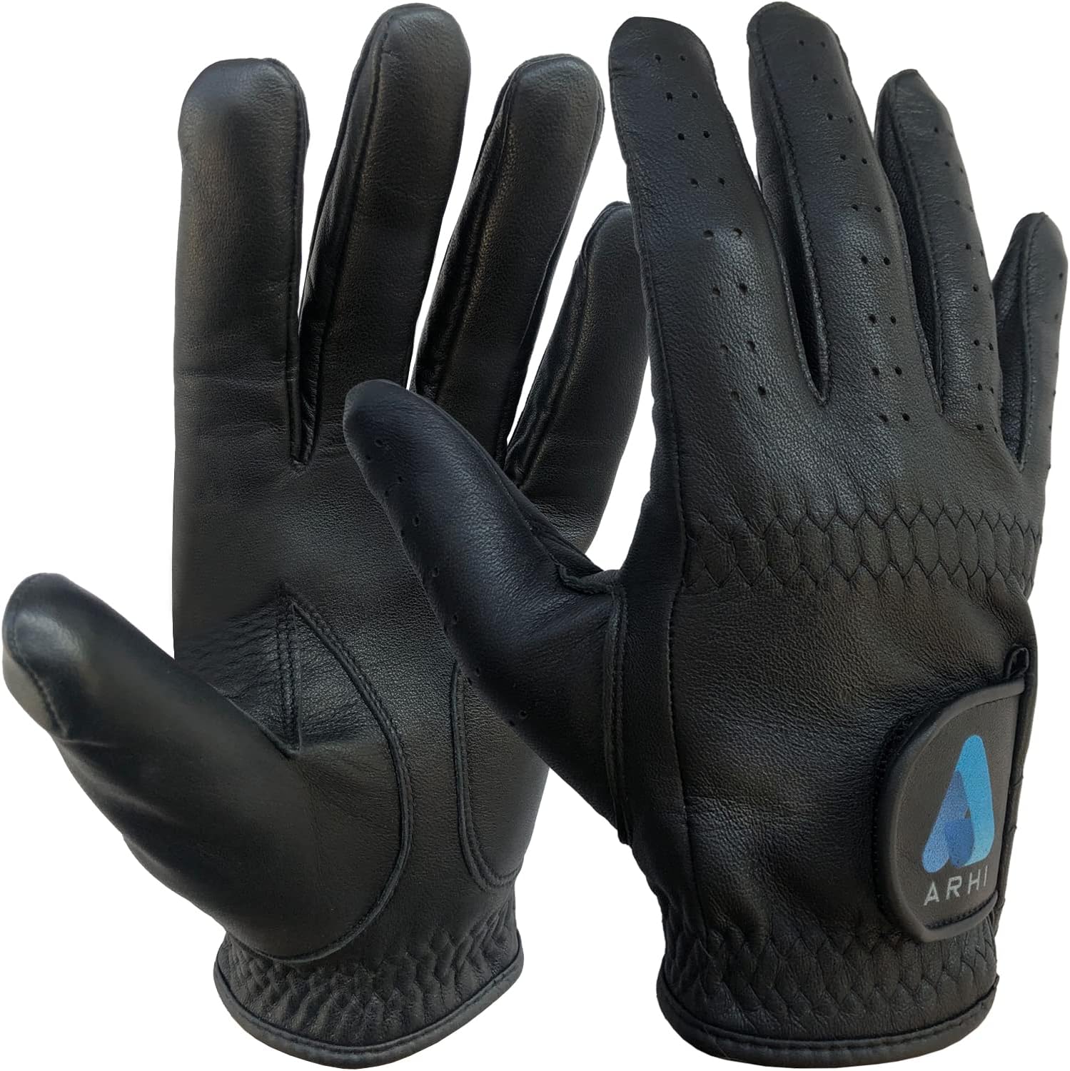 ARHI Guantes de fútbol, rendimiento mejorado y Pro Elite Super Sticky Guantes de fútbol para niños y adultos, agarre de palma de silicona y agujeros