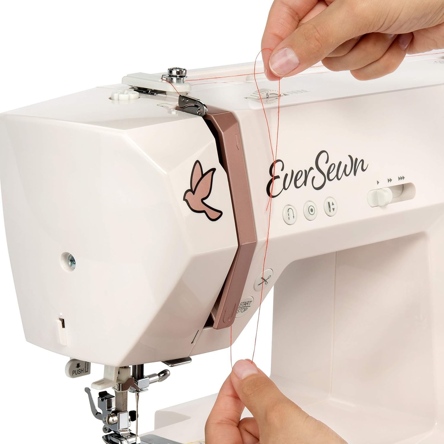EverSewn Celine – Máquina de coser controlada por computadora, 197 patrones de puntada, 1 alfabeto completo, perfecta para el alcantarillado