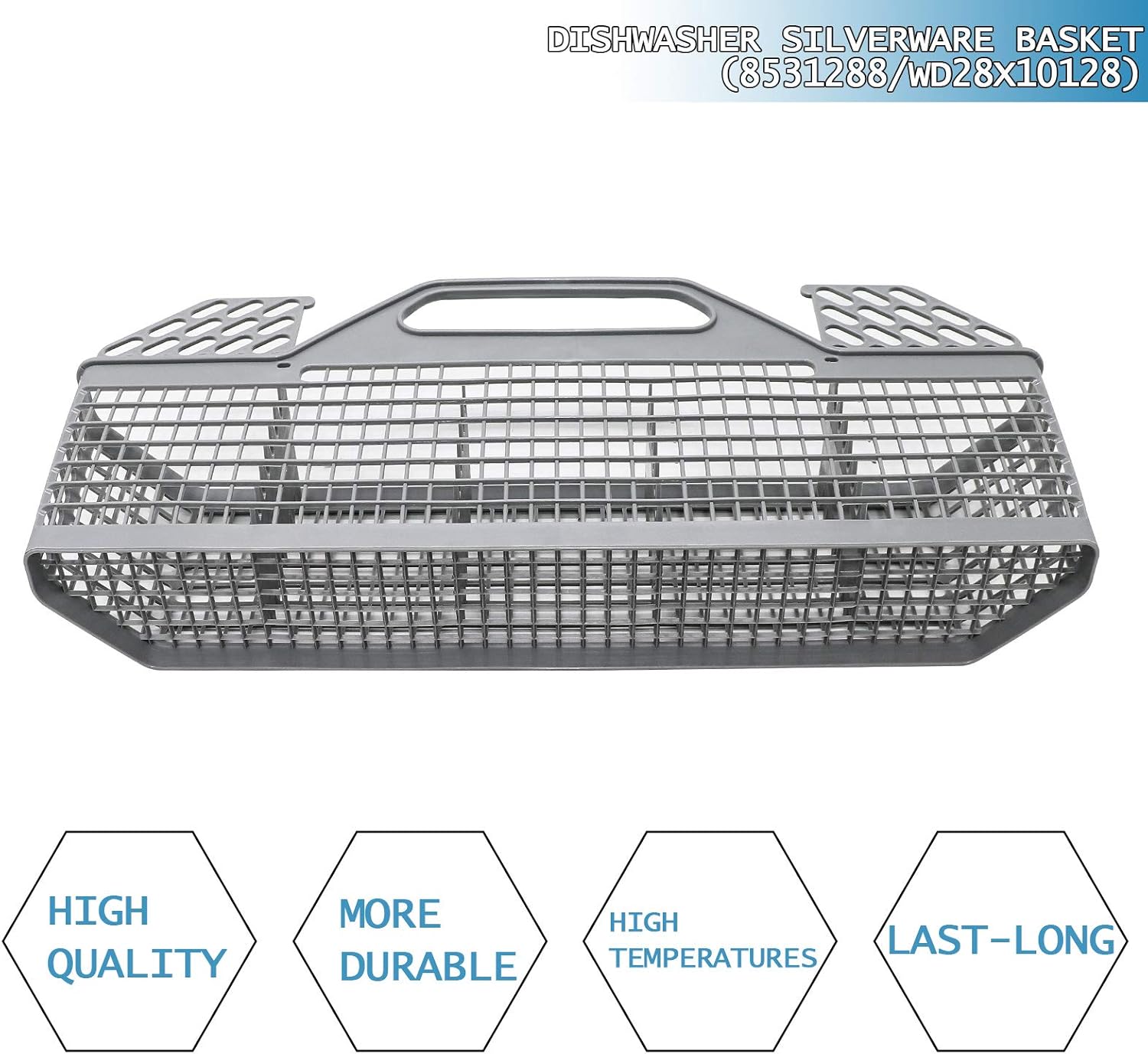 WD28X10128 – Cesta de cubiertos para lavavajillas (19.7 x 3.8 x 8.4 pulgadas) de Cenipar compatible con lavavajillas GE Reemplazo WD28X10127