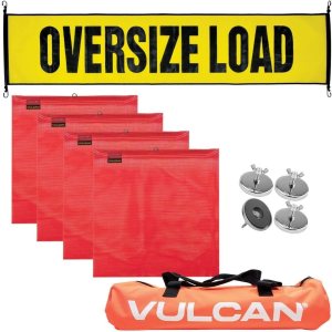 VULCAN Kit de bandera, banderas e imanes incluye 1 pancarta básica de carga de gran tamaño, 4 imanes, 4 banderas rojas y una bolsa de almacenamiento VULCAN Kit de bandera, banderas e imanes incluye 1 pancarta básica de carga de gran tamaño, 4 imanes, 4 banderas rojas y una bolsa de almacenamiento