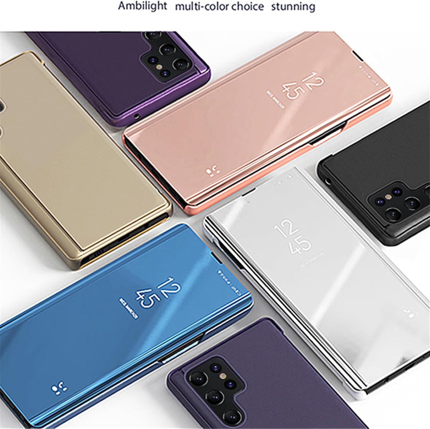 Funda con espejo para Samsung Galaxy S22 Ultra 5G (no S22) para mujer, maquillaje al aire libre, bonita funda delgada para teléfono, protección