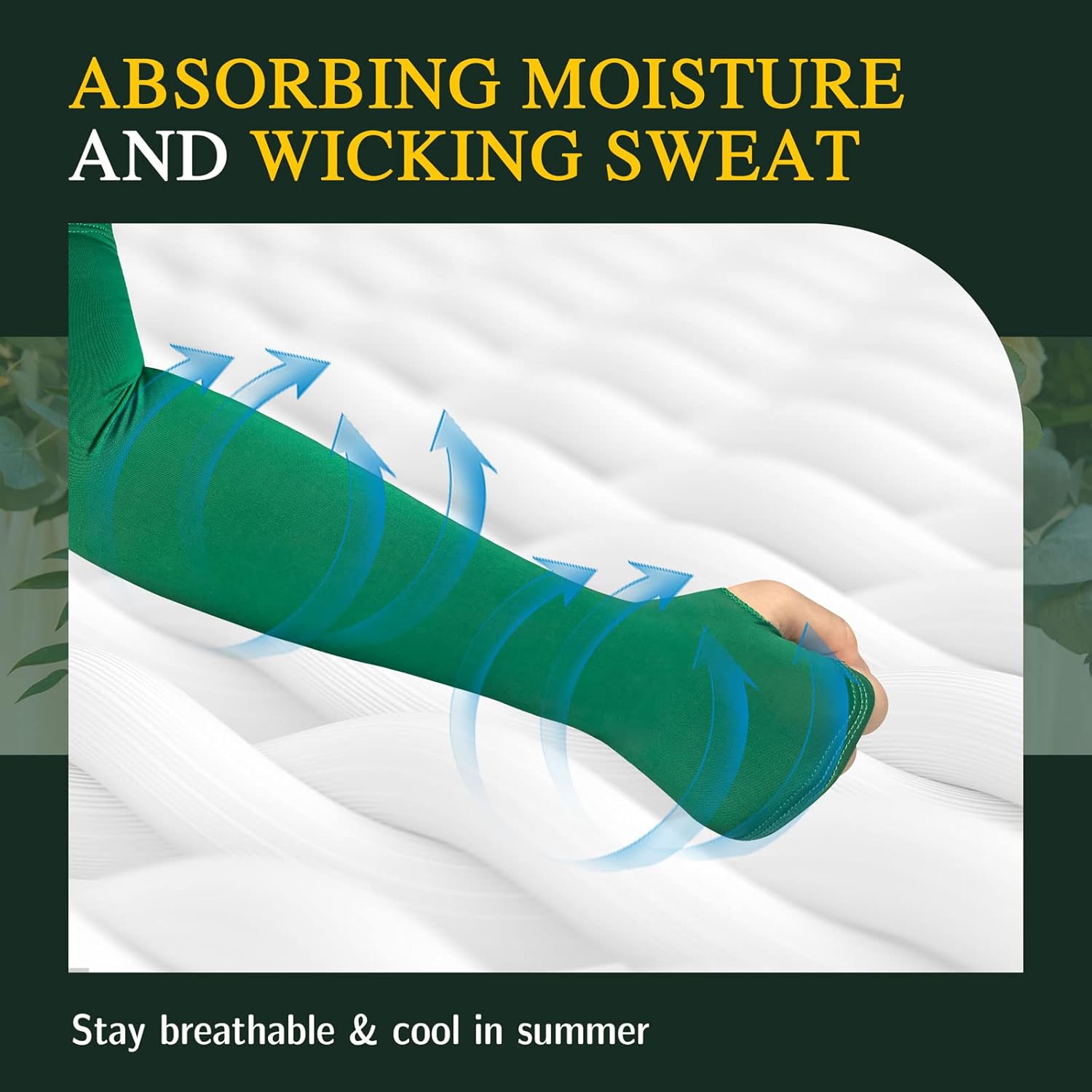 MIG4U 2 pares de mangas de brazo, mangas de jardinería para agricultores para mujeres y hombres, manga de protección solar UV refrescante con