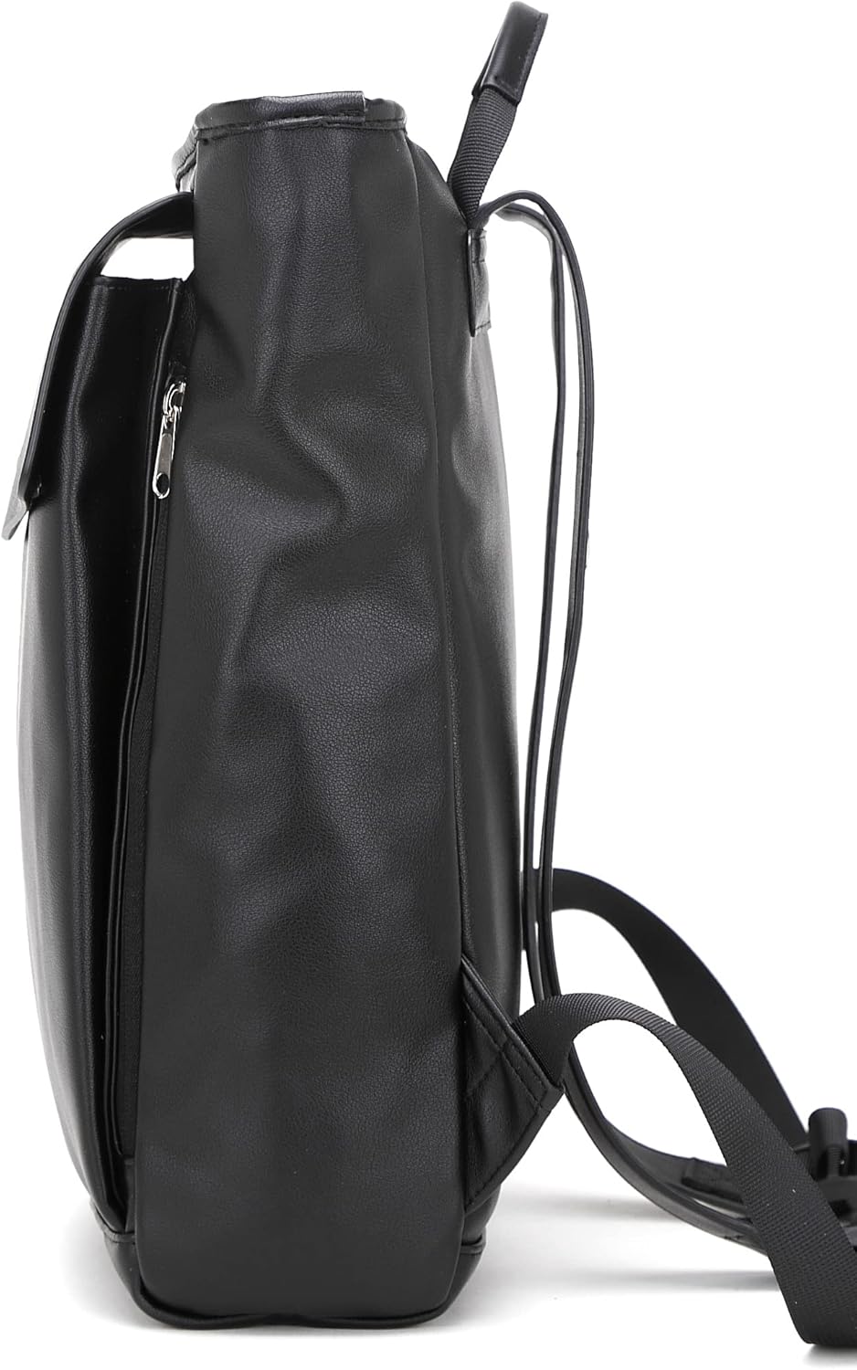 Kah&Kee Feaux – Mochila de cuero para mujer, mochila casual de viaje con compartimento para laptop, 13 pulgadas, Negro, M, Casual