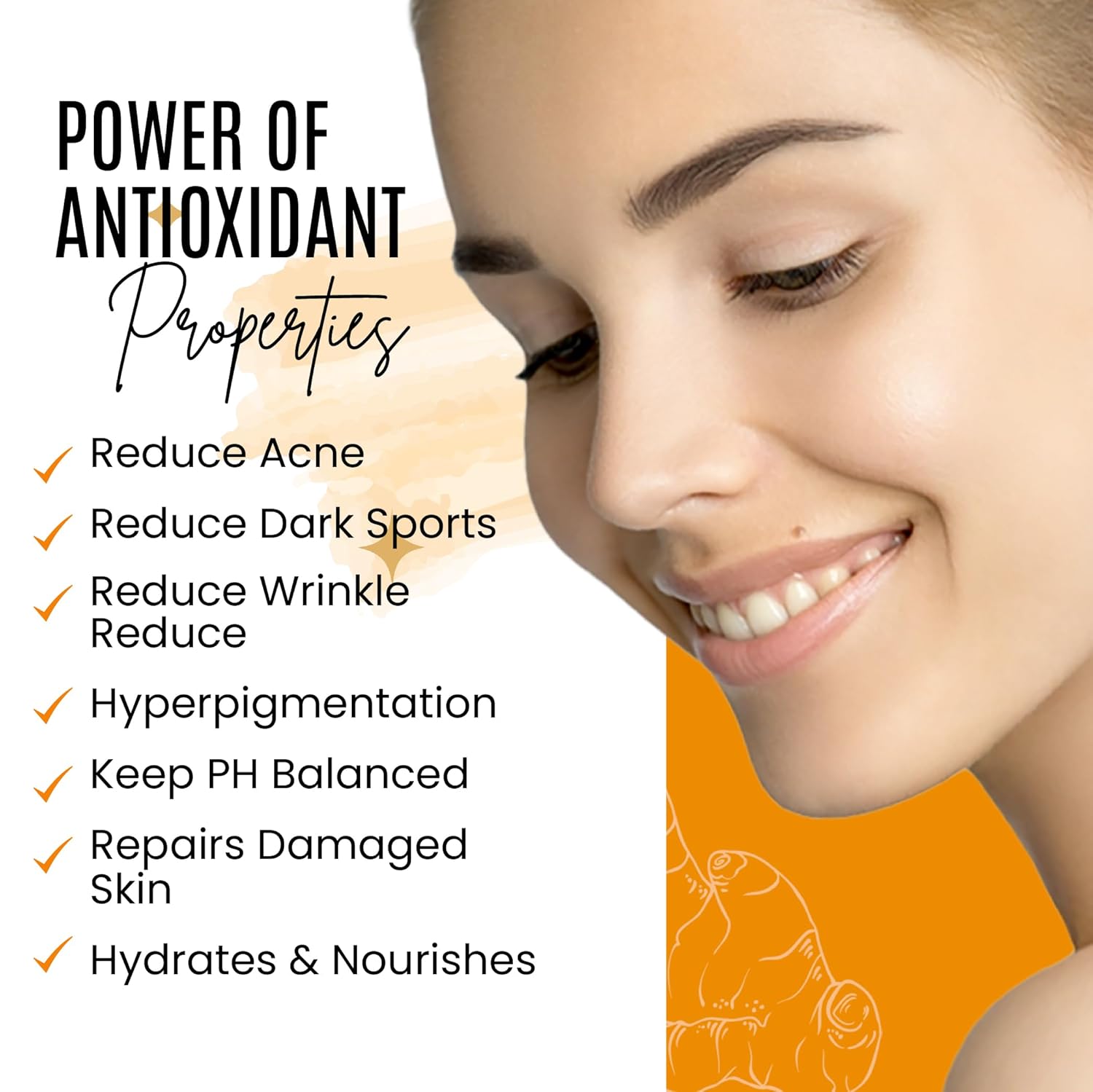 Cúrcuma + 30% vitamina C Face Glow Booster Hidratante y Crema Reparadora de la Piel – con ácido hialurónico, ingredientes orgánicos – Hidratante