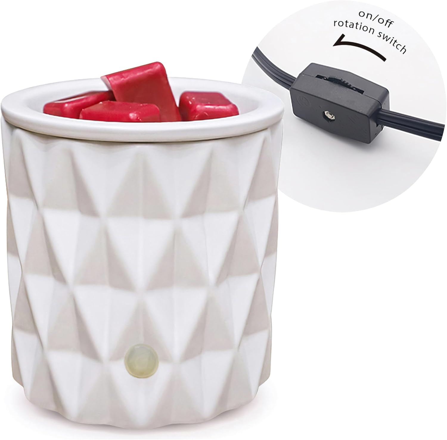 CVHOMEDECO. Calentador eléctrico de velas y fragancias 2 en 1 para velas perfumadas, cera derretida y tartas para refrescar la habitación, idea para