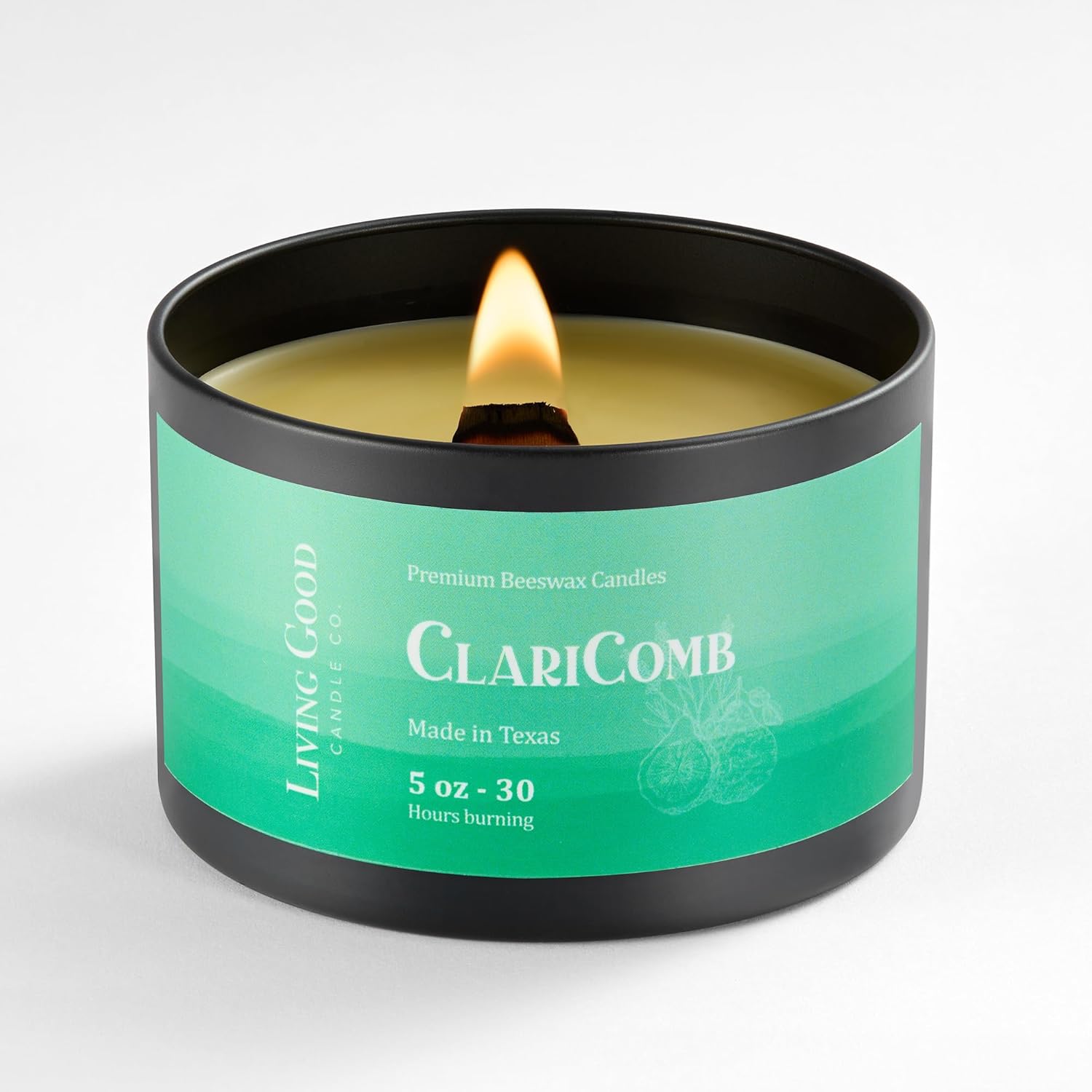 Claricomb – Vela de cera de abeja pura, 30 horas de larga combustión, diseño clásico, velas aromáticas no tóxicas para decoración del hogar y