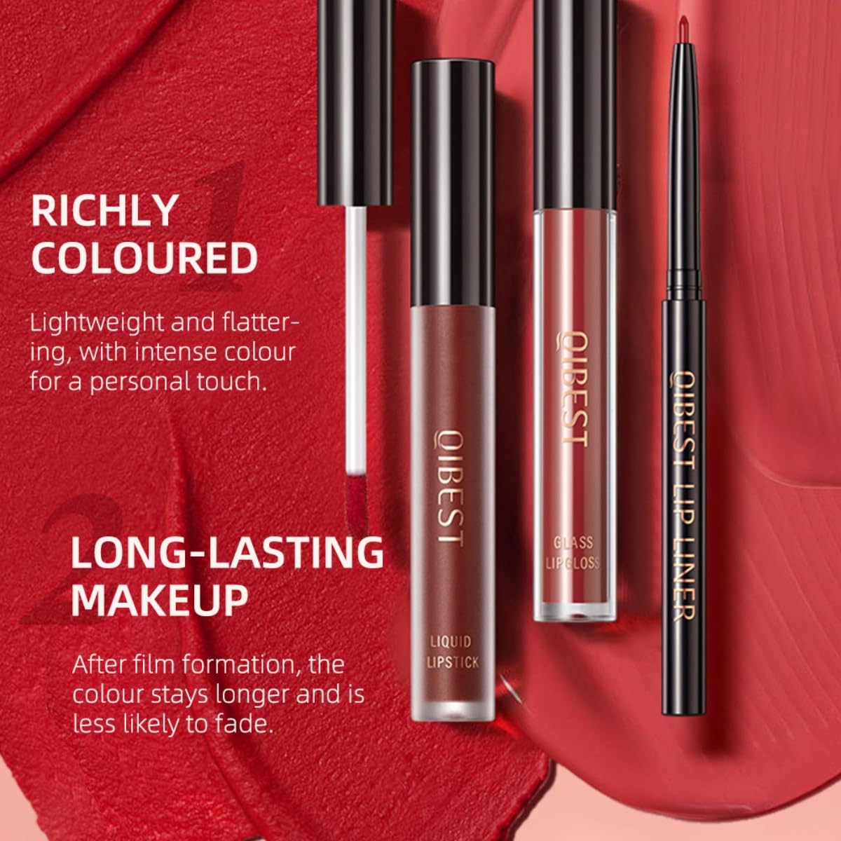 Juego de lápices labiales mate de terciopelo líquido lápiz labial hidratante brillo labial cremoso delineador de labios rojo